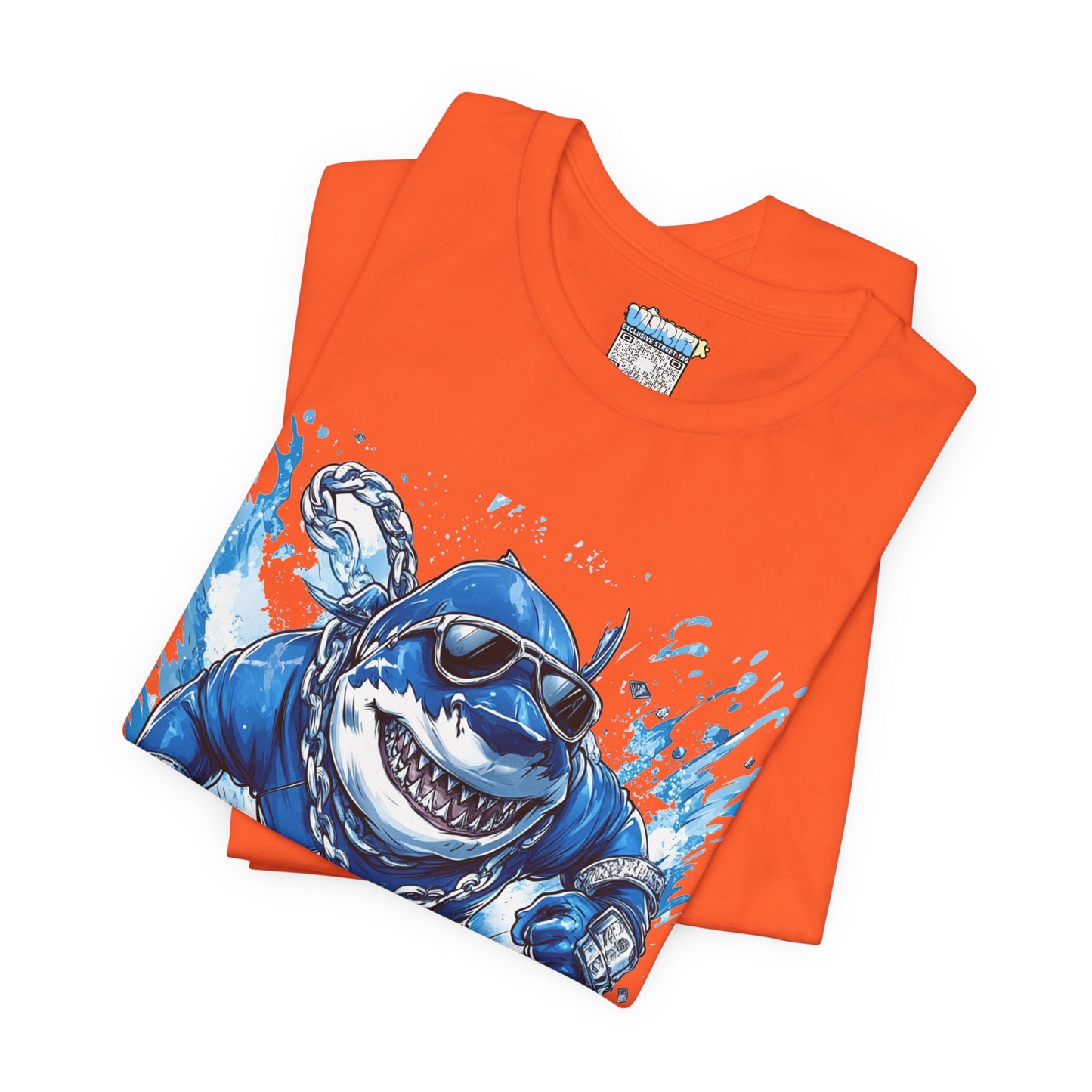 Ocean Dripp Blue Shark Graphic Unisex Tee - Fun Beachwear for Summer Adventures