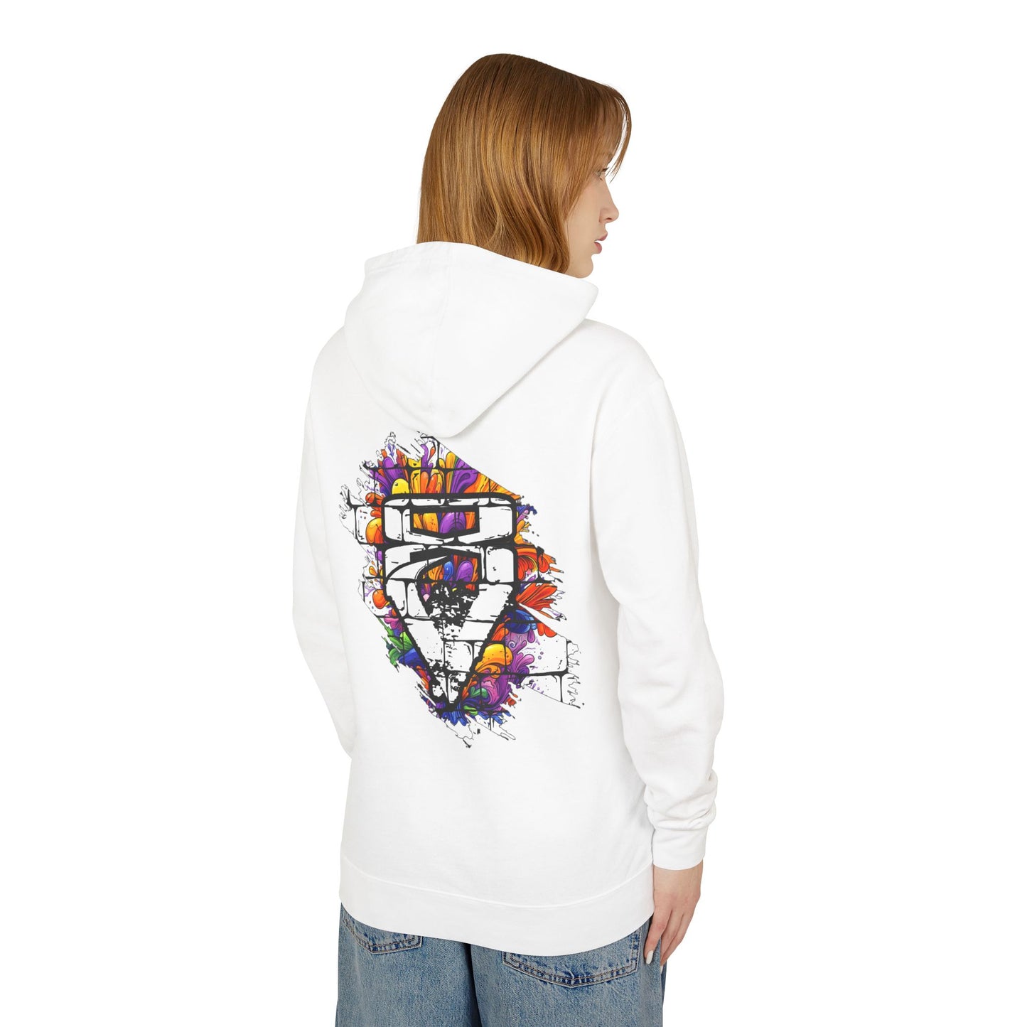 "Vijiriti 8 EST Graffiti-Inspired Unisex Hoodie, Colorful Streetwear Sweatshirt, Urban Fashion, Casual Wear, Gifts for Art Lovers, Festival Attire