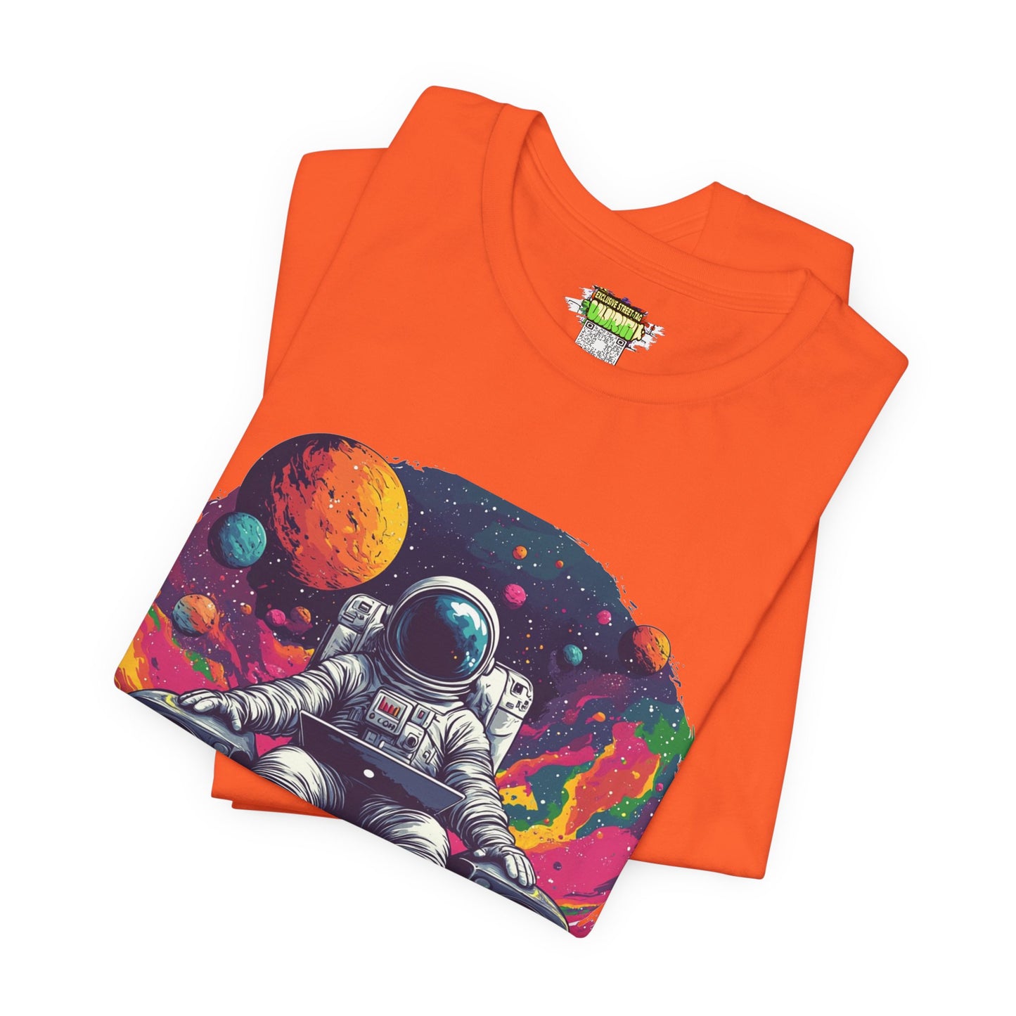 "Cosmic Beats Astronaut Tee - Unisex Short Sleeve T-Shirt
