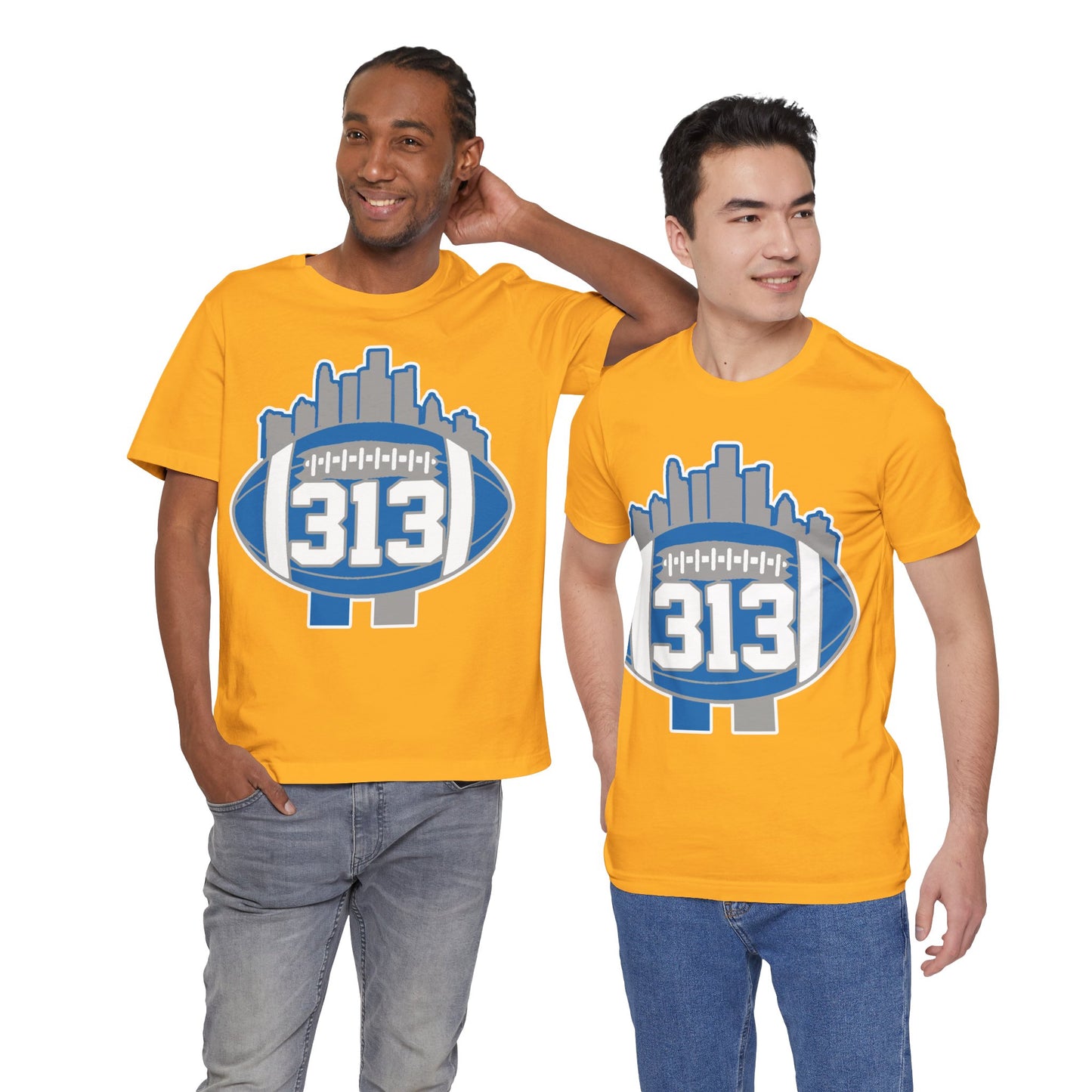 LION COLOR DETROIT 313 FOOT BALL SHIRT