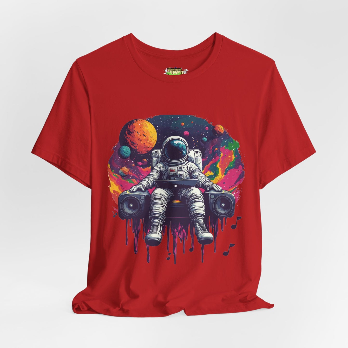 "Cosmic Beats Astronaut Tee - Unisex Short Sleeve T-Shirt