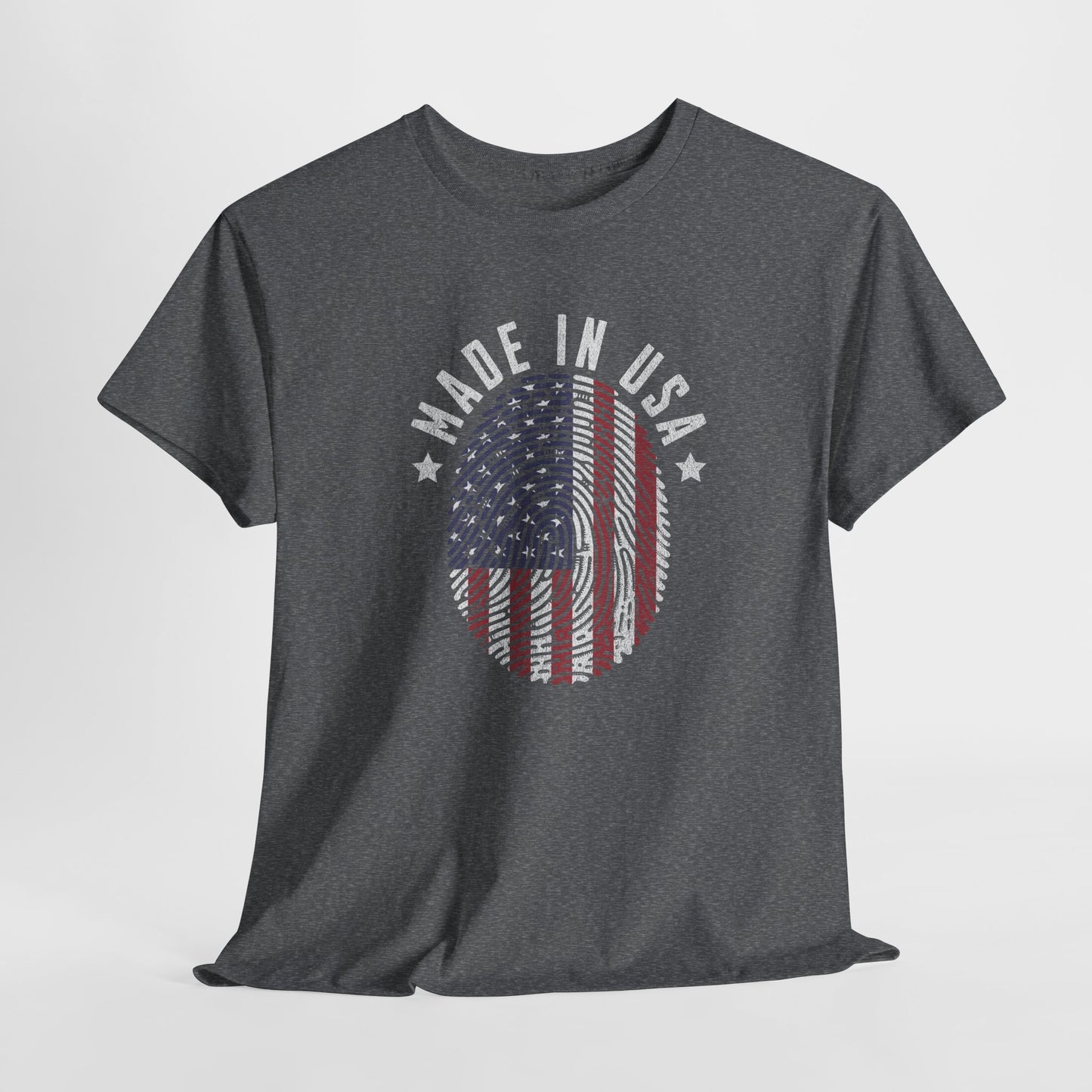 "Patriotic Unisex Heavy Cotton Tee | Made in USA T-Shirt, Graphic Tee for Independence Day, Casual Wear, Gift Idea, American Pride