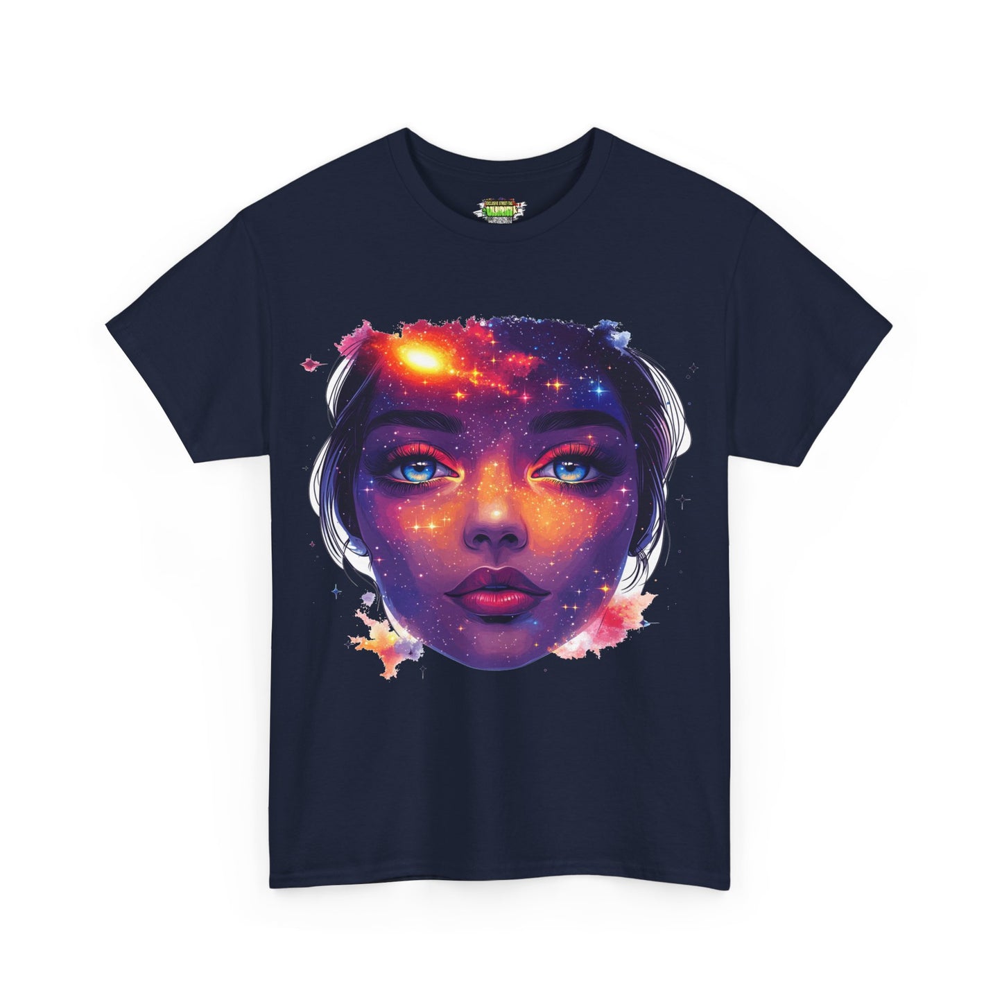 Cosmic Baby Girl Adult Heavy Cotton Tee - Artistic Galaxy Face Design, Unique Graphic Tee, Space Lover Gift, Trendy Streetwear, [...]