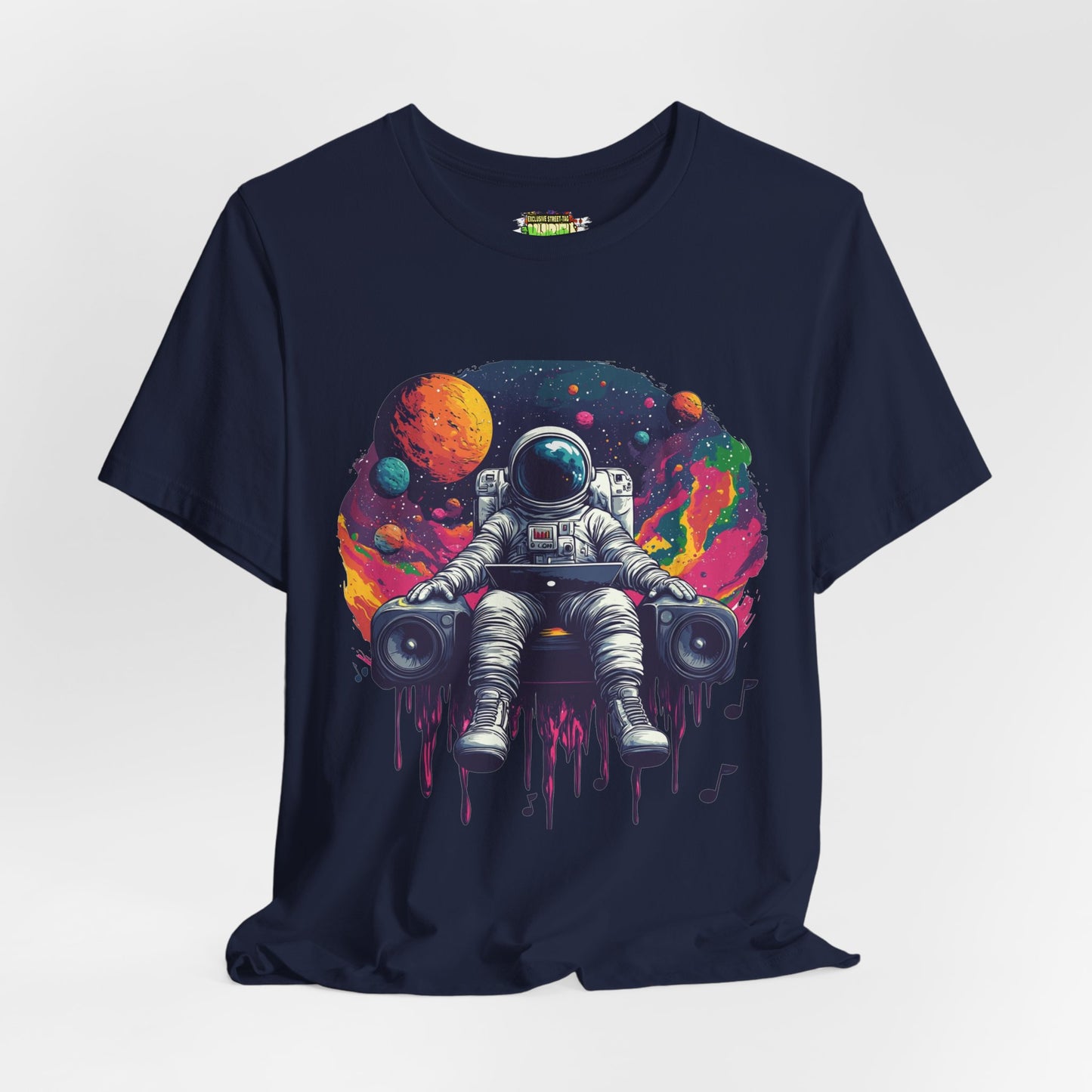 "Cosmic Beats Astronaut Tee - Unisex Short Sleeve T-Shirt
