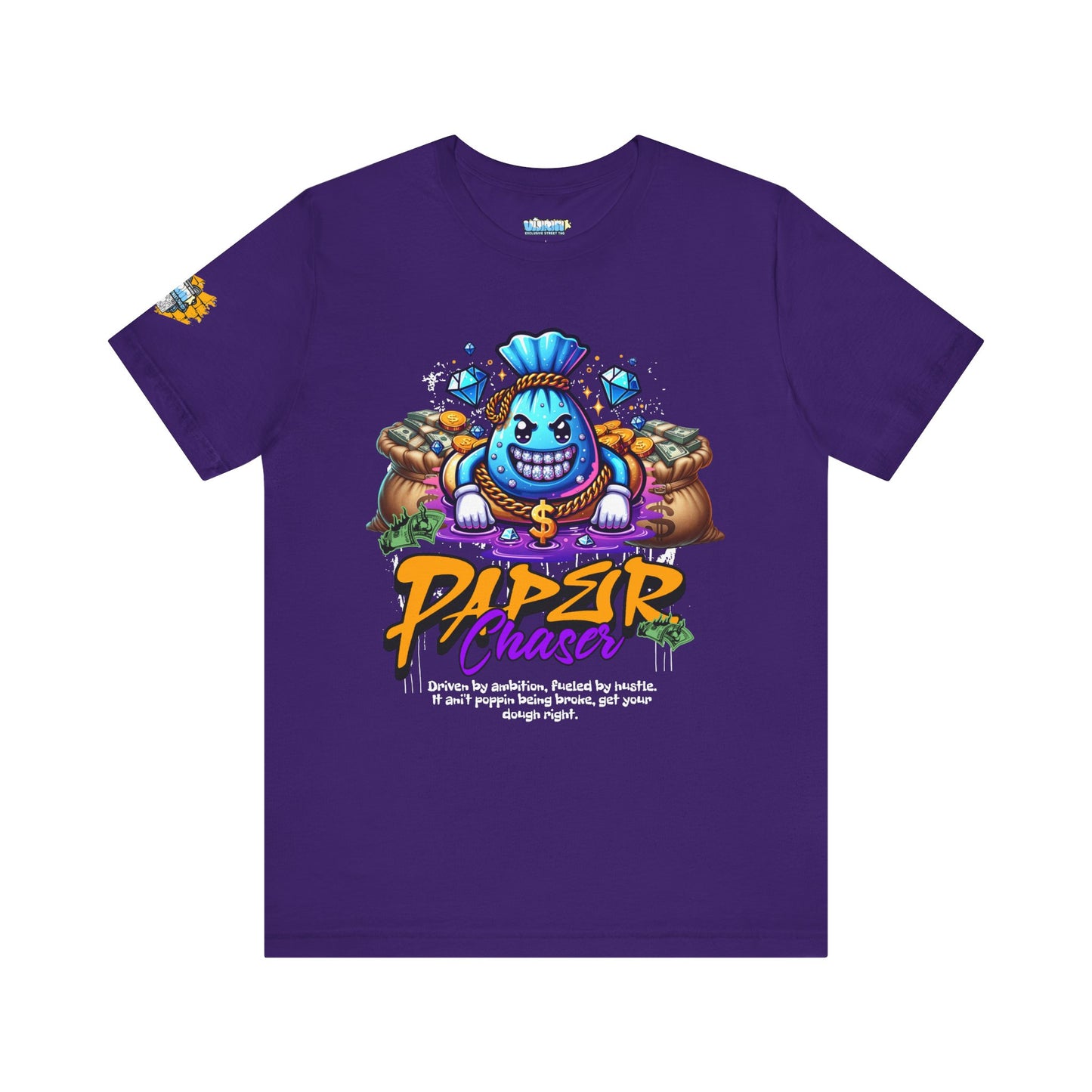 "Paper Chaser" Unisex Short Sleeve Tee - Fun & Vibrant Graphic Tee for Entrepreneurs & Dreamers