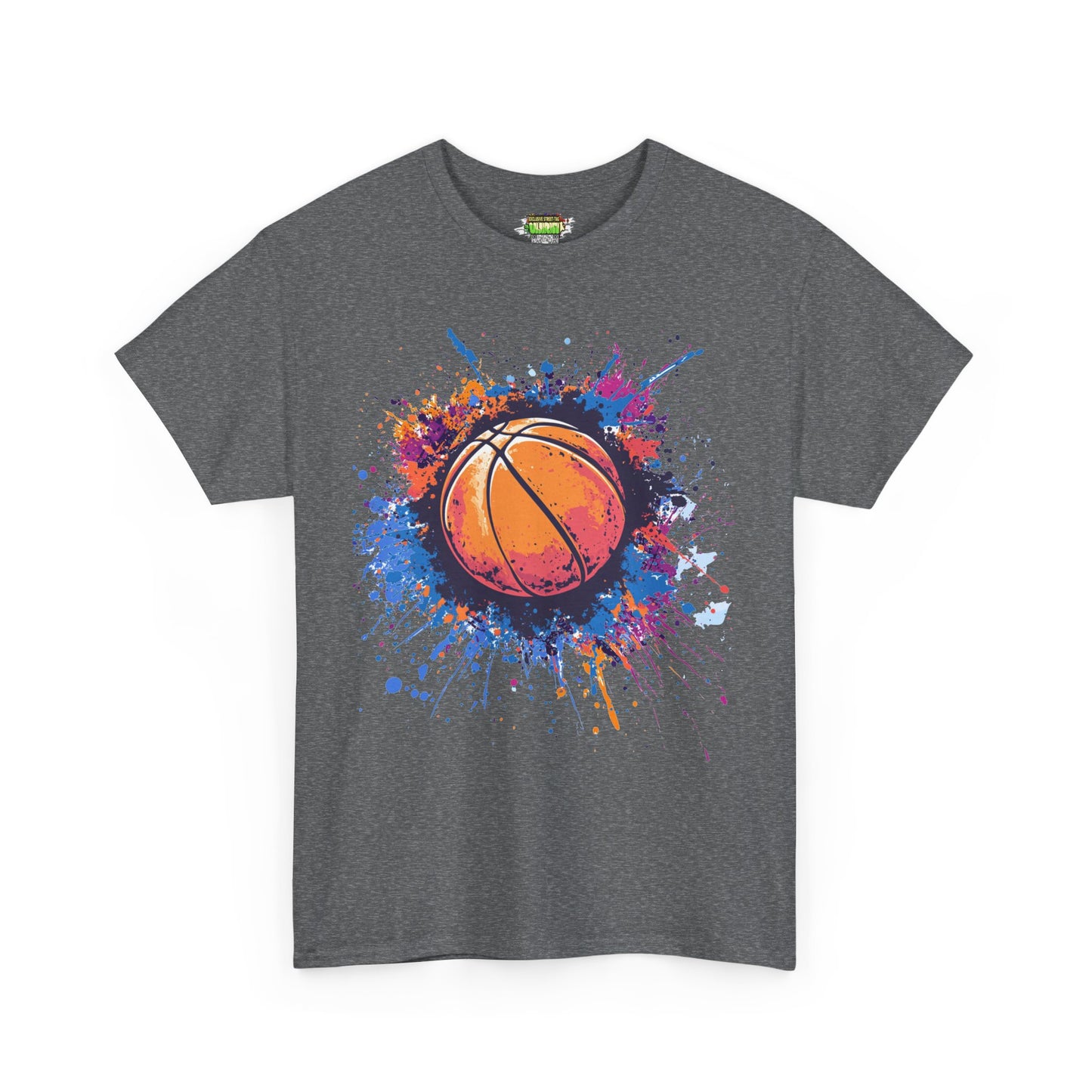 Vibrant Basketball Splash Tee - Perfect for Sports Lovers, Game Days, Casual Wear, Gifts for Athletes, Youth Basketball Events