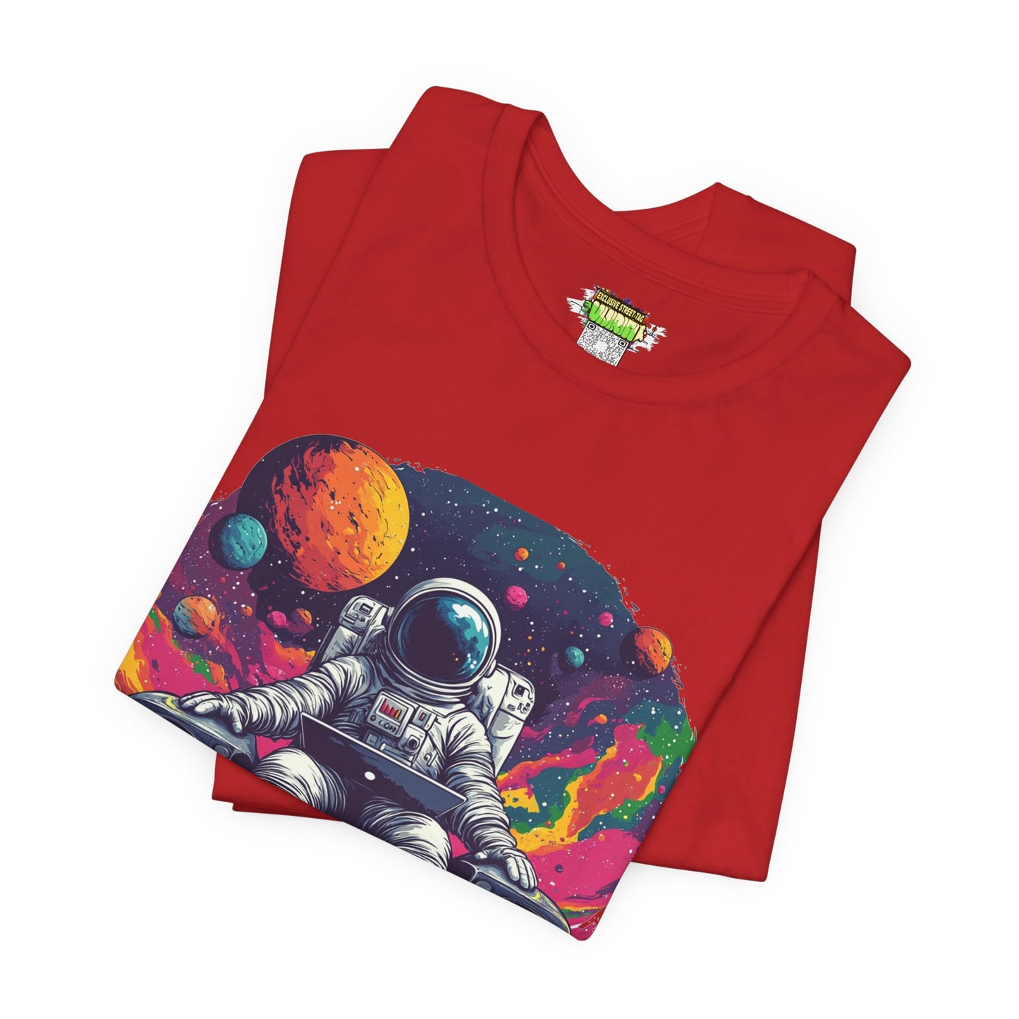 "Cosmic Beats Astronaut Tee - Unisex Short Sleeve T-Shirt