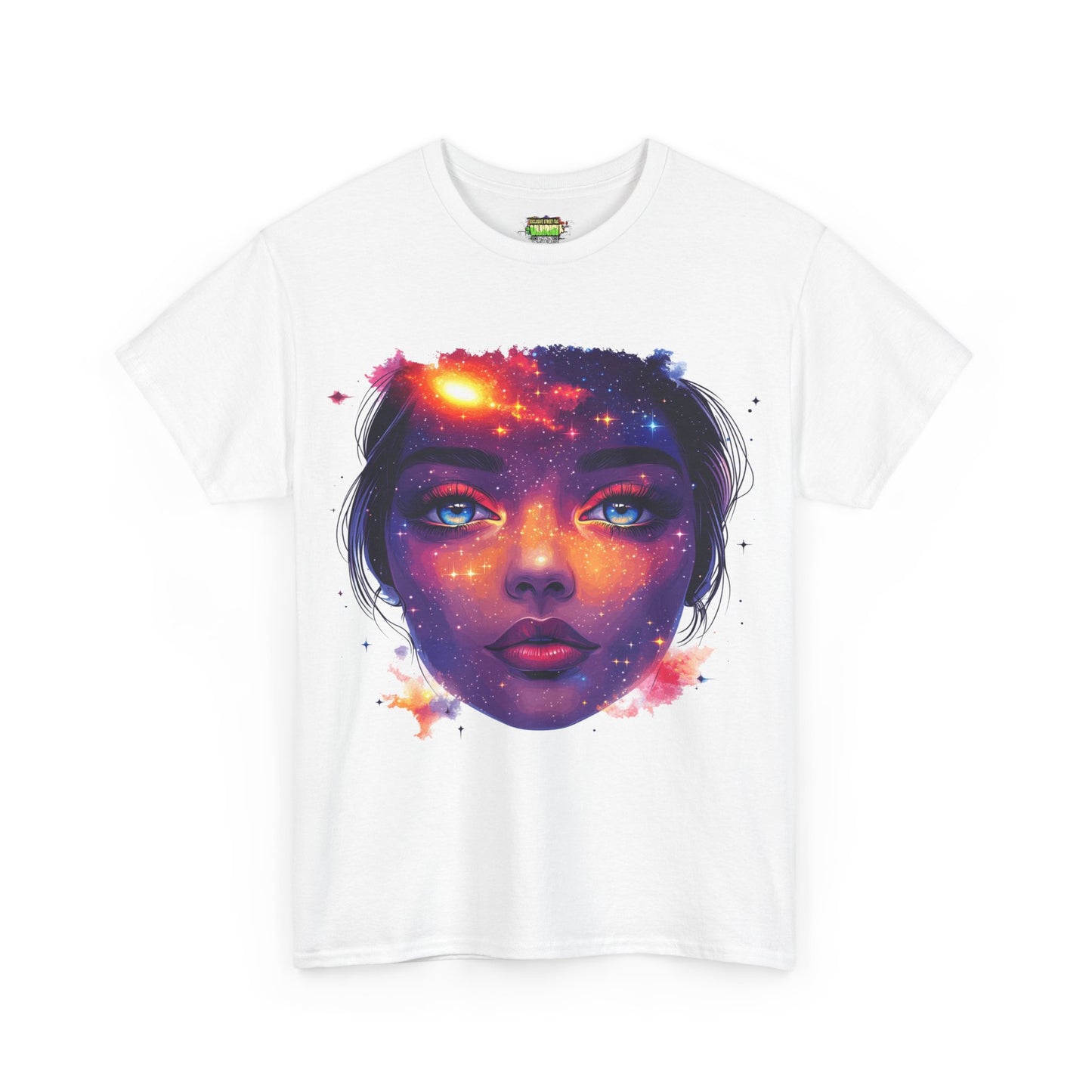 Cosmic Baby Girl Adult Heavy Cotton Tee - Artistic Galaxy Face Design, Unique Graphic Tee, Space Lover Gift, Trendy Streetwear, [...]