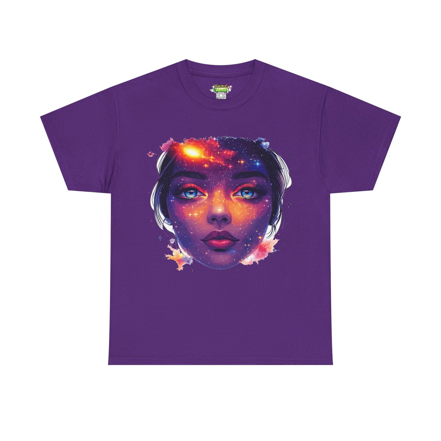 Cosmic Baby Girl Adult Heavy Cotton Tee - Artistic Galaxy Face Design, Unique Graphic Tee, Space Lover Gift, Trendy Streetwear, [...]