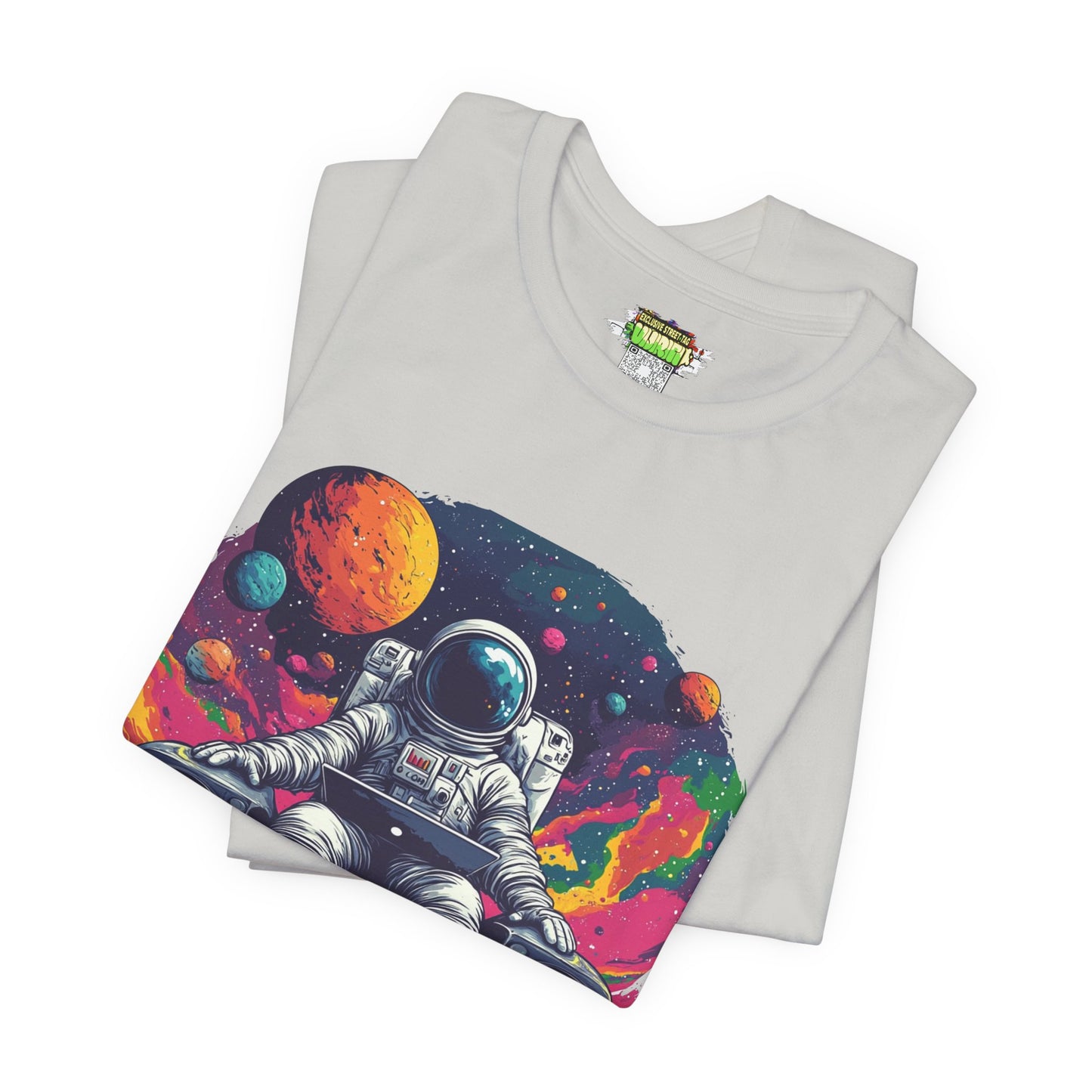 "Cosmic Beats Astronaut Tee - Unisex Short Sleeve T-Shirt
