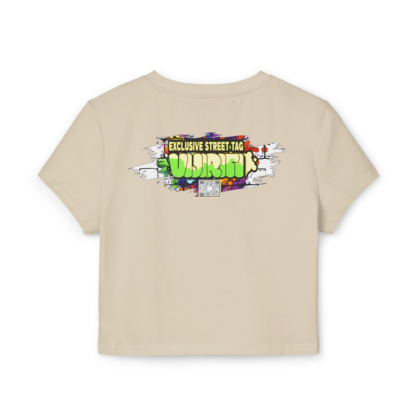 Galactic Baby Girl Vision Women's Baby Tee, Artistic Crop Top, Space Lover's Tee, Unique Graphic Tee, Trendy Women's T-Shirt