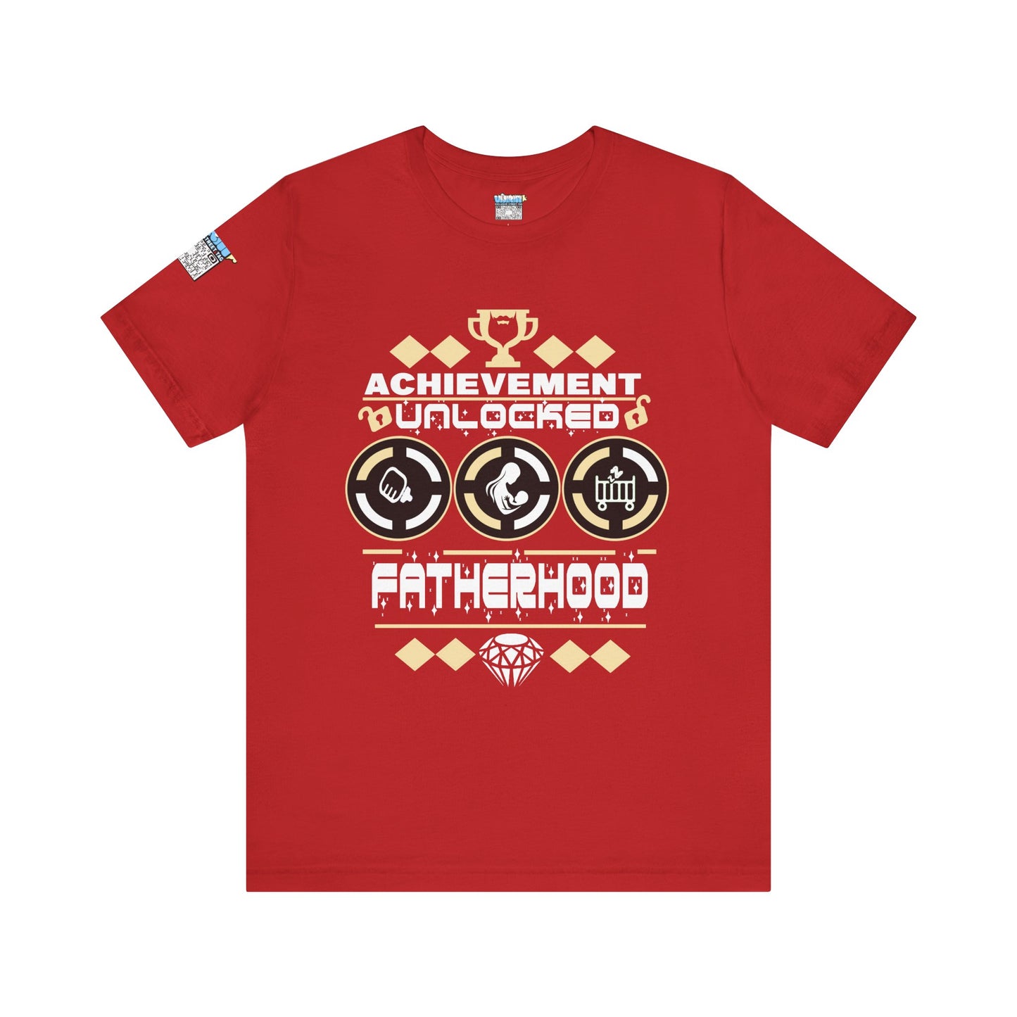 Achievement Unlocked Fatherhood T-Shirt - Unisex Short Sleeve Tee for New Dads