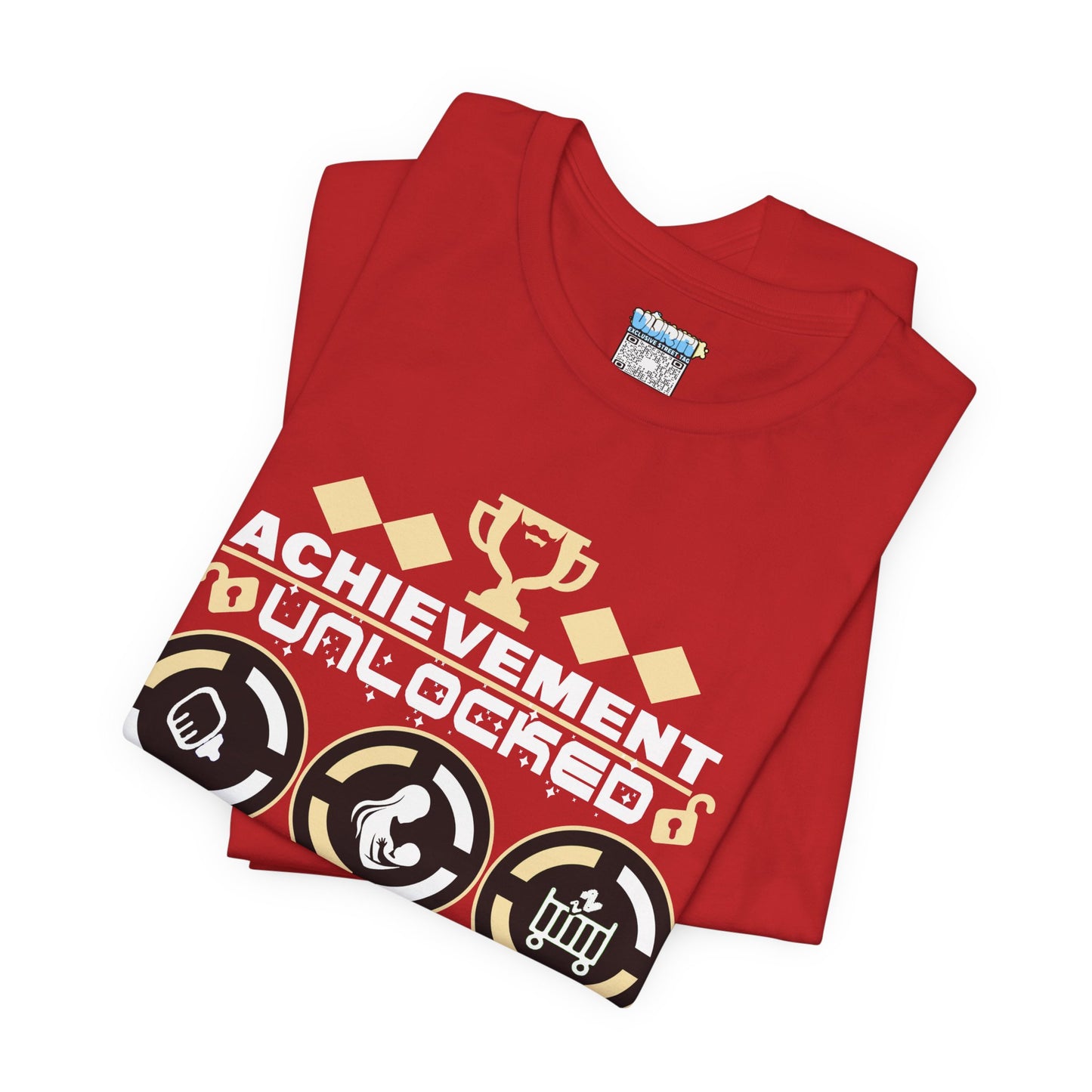 Achievement Unlocked Fatherhood T-Shirt - Unisex Short Sleeve Tee for New Dads