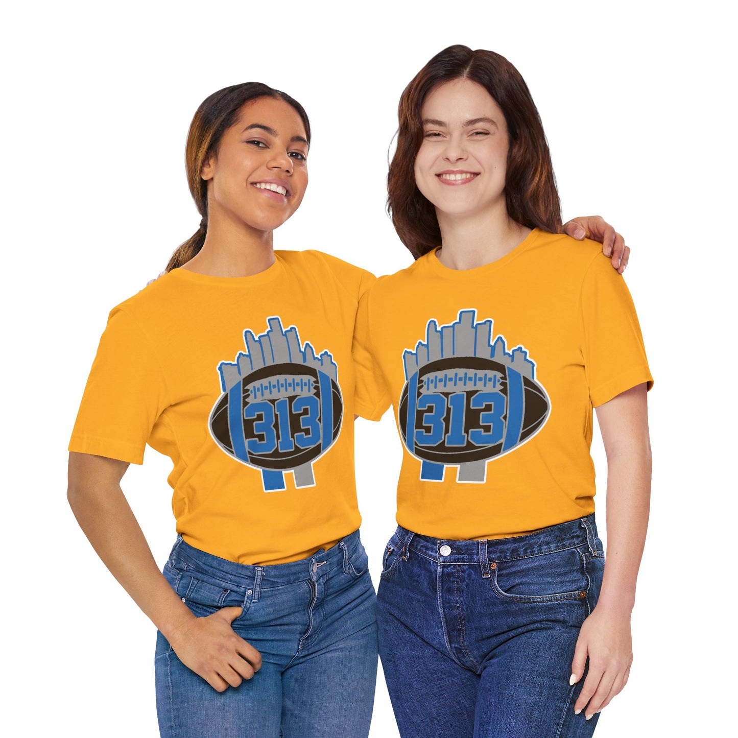 LION NEW COLORS DETROIT 313 FOOT BALL SHIRT