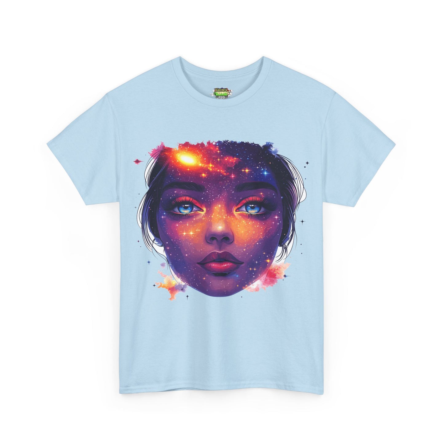 Cosmic Baby Girl Adult Heavy Cotton Tee - Artistic Galaxy Face Design, Unique Graphic Tee, Space Lover Gift, Trendy Streetwear, [...]