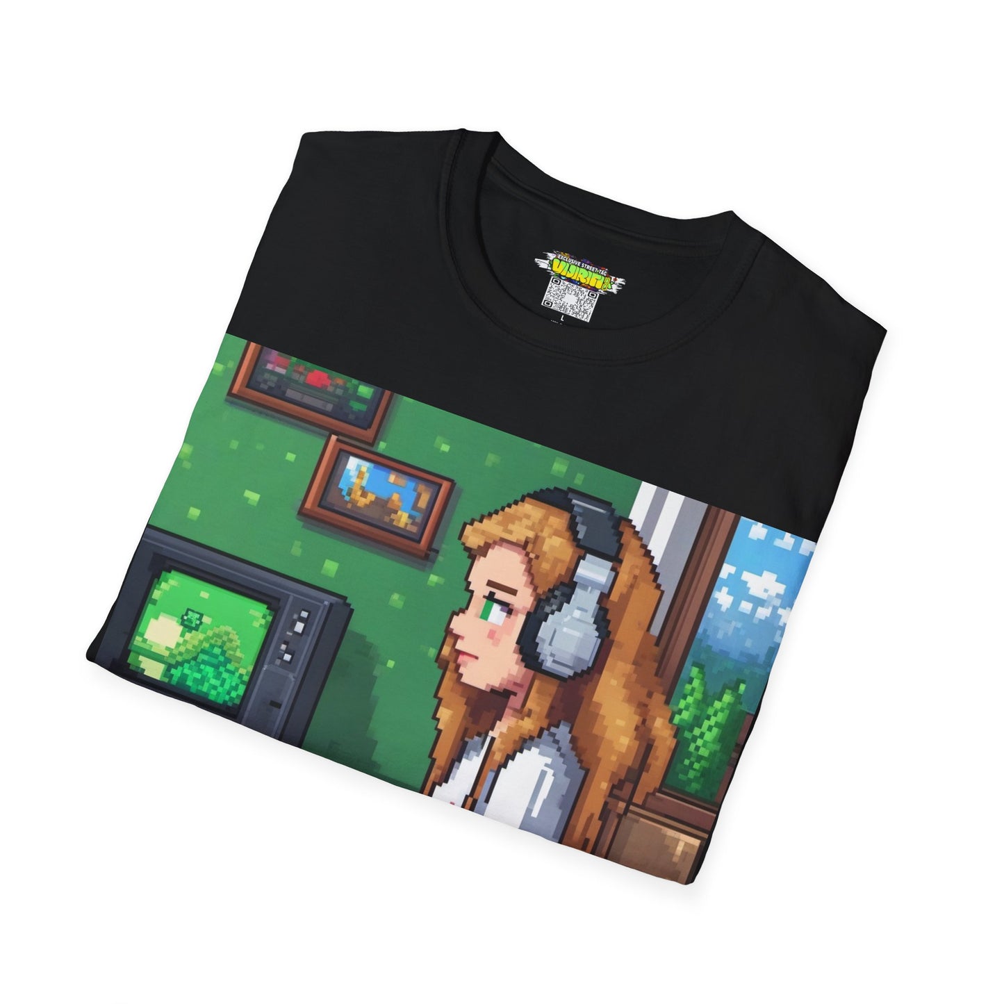 Pixel Art Girl Gamer Here T-Shirt | Vintage Video Game Shirt, Unisex Graphic Tee, Retro Gaming Apparel, Perfect for Gamers & Gift Ideas