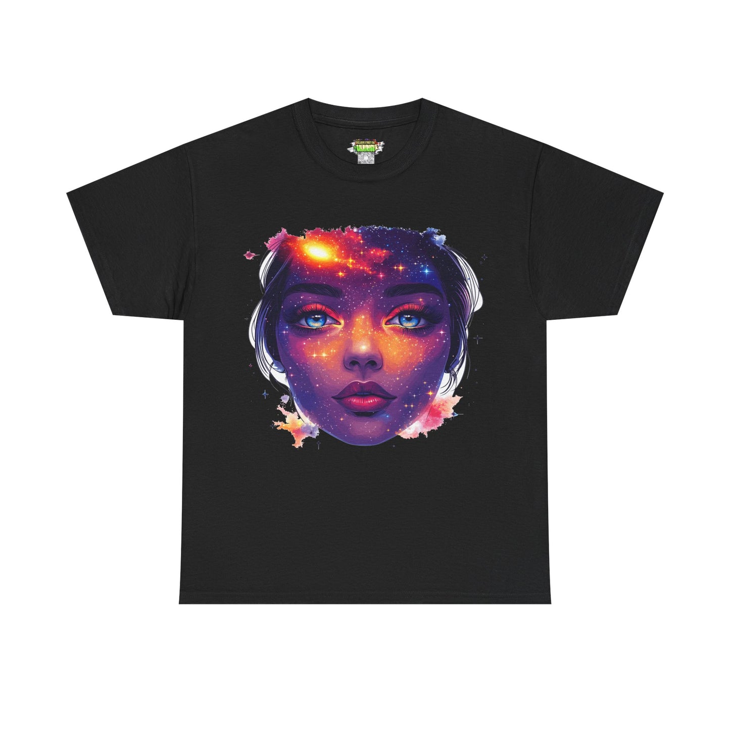 Cosmic Baby Girl Adult Heavy Cotton Tee - Artistic Galaxy Face Design, Unique Graphic Tee, Space Lover Gift, Trendy Streetwear, [...]