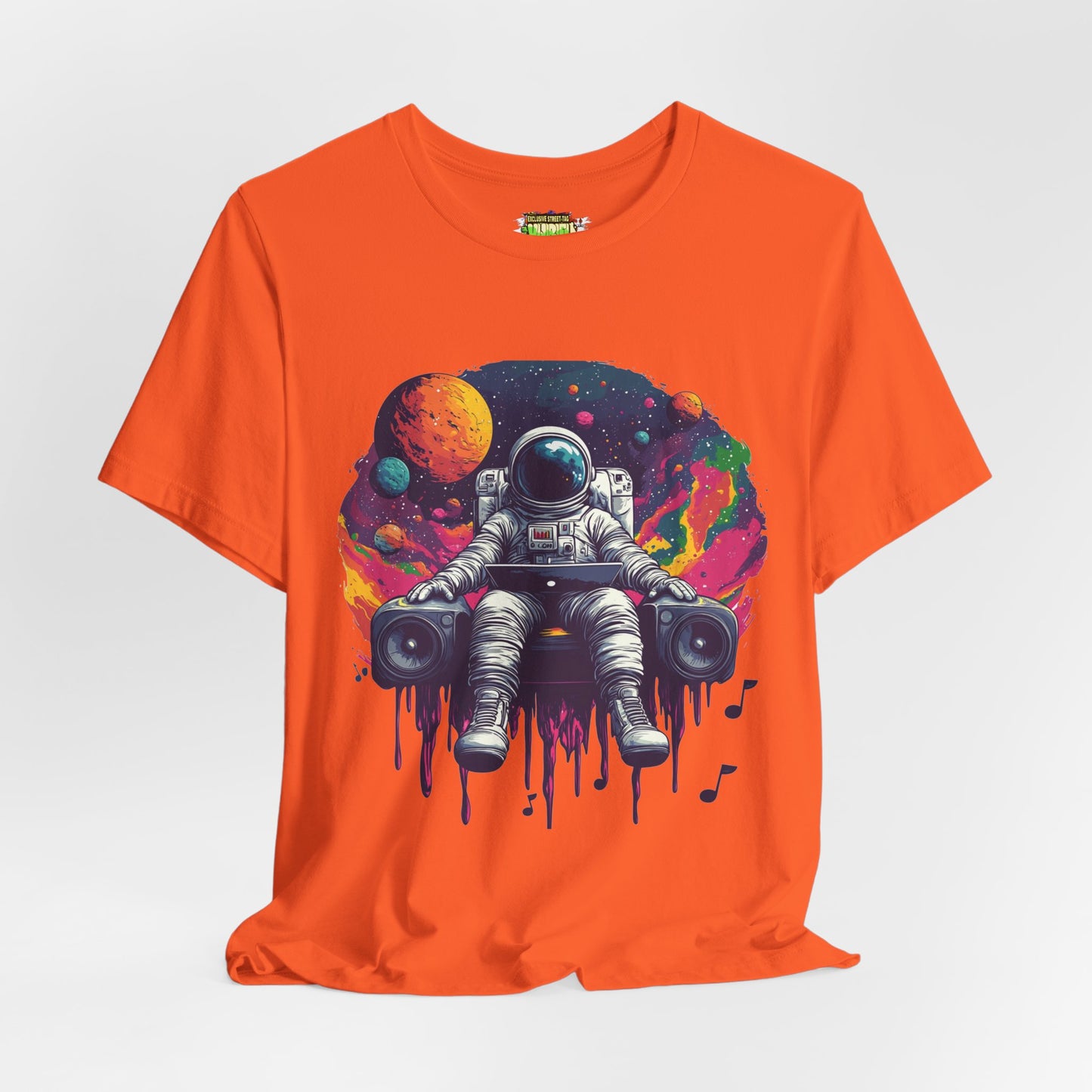 "Cosmic Beats Astronaut Tee - Unisex Short Sleeve T-Shirt