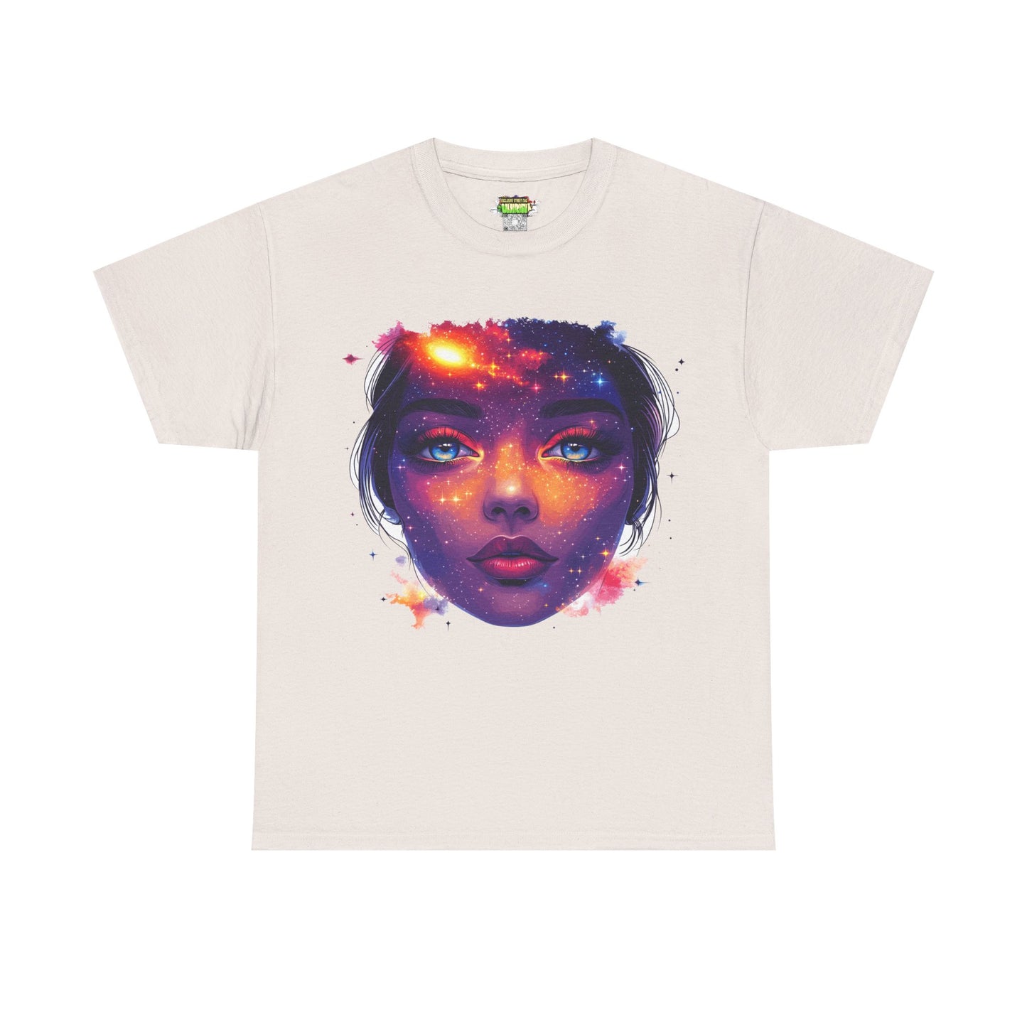 Cosmic Baby Girl Adult Heavy Cotton Tee - Artistic Galaxy Face Design, Unique Graphic Tee, Space Lover Gift, Trendy Streetwear, [...]
