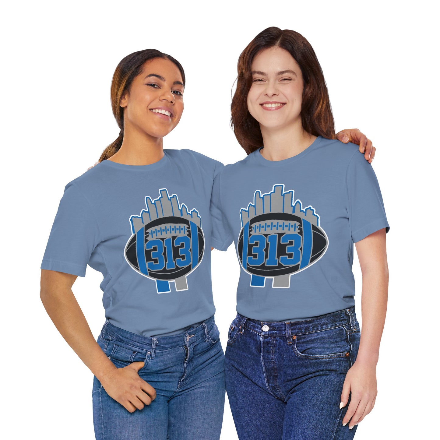 LION NEW COLORS DETROIT 313 FOOT BALL SHIRT