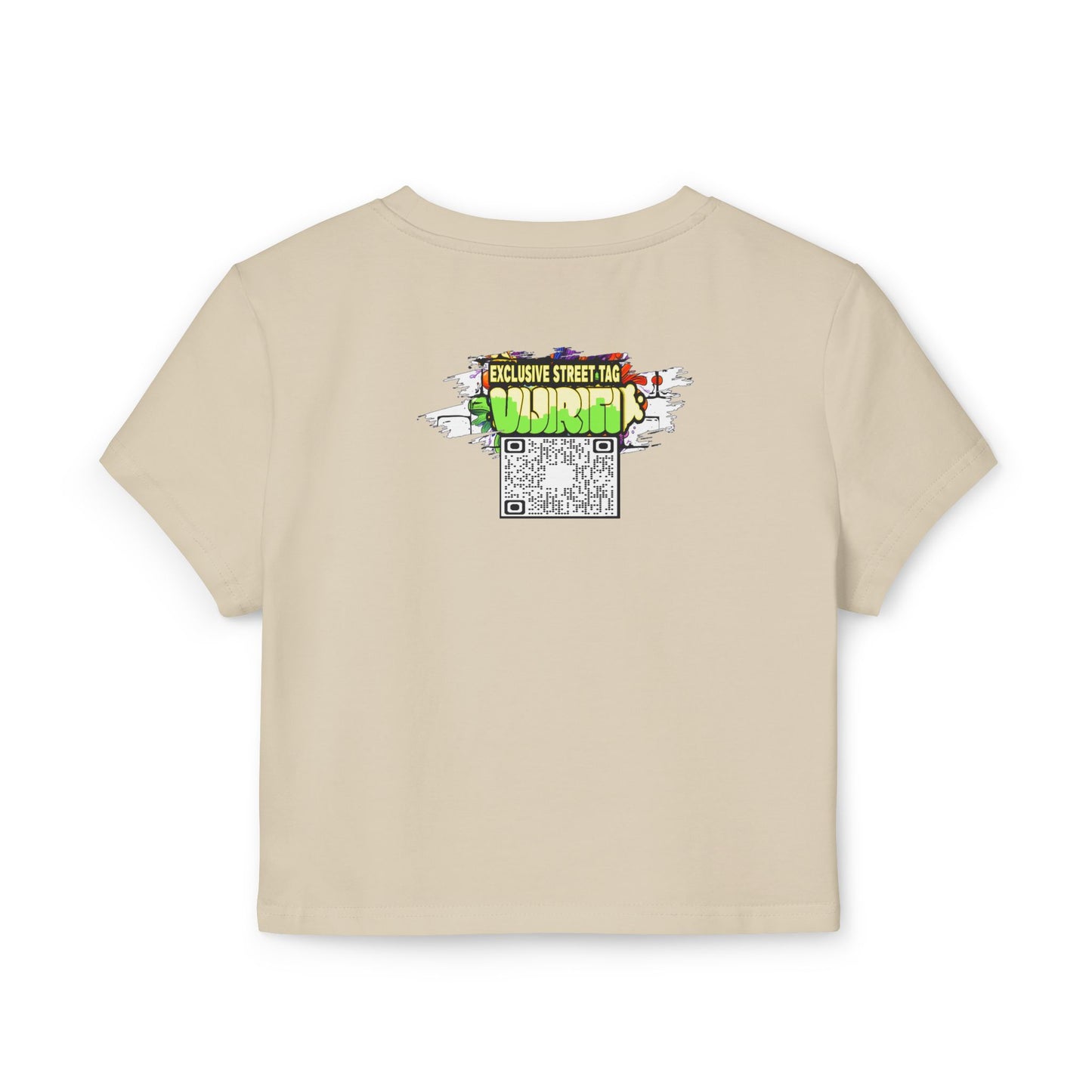 Sexy Bite Vibrant Women's Baby Tee, Funky Crop Top, Retro Statement Shirt, Edgy Graphic Tee, Stylish Summer Apparel