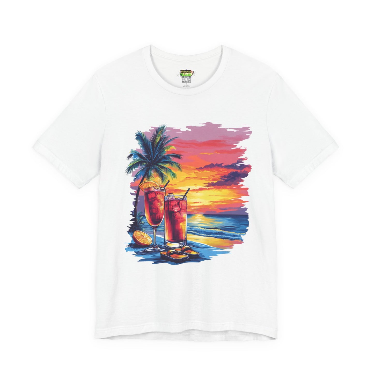 Tropical Sunset Tee - Perfect for Summer Vibes, Beach Days, Relaxation, Gifts, Vacation