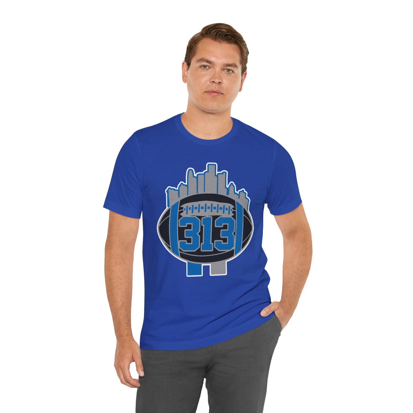 LION NEW COLORS DETROIT 313 FOOT BALL SHIRT