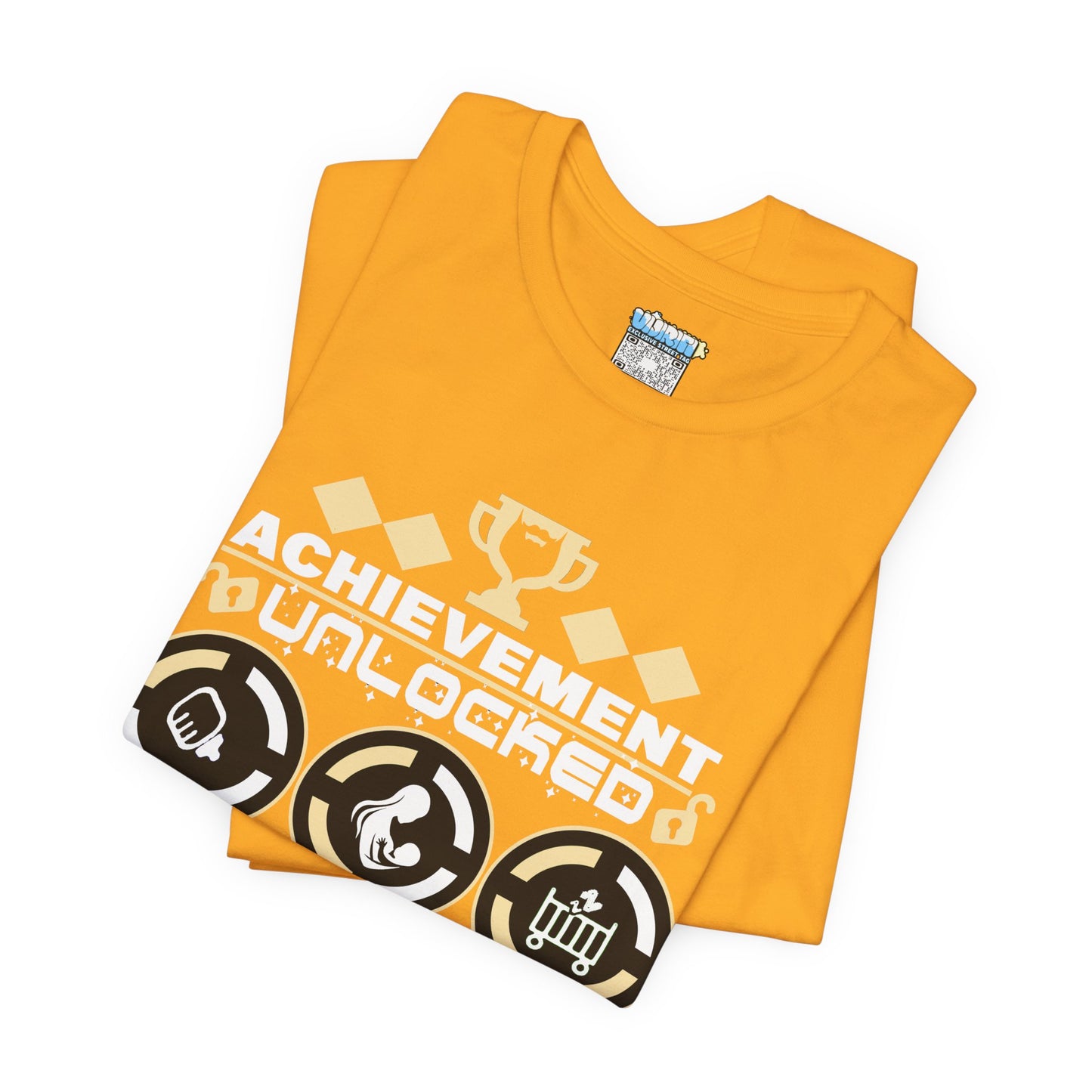 Achievement Unlocked Fatherhood T-Shirt - Unisex Short Sleeve Tee for New Dads