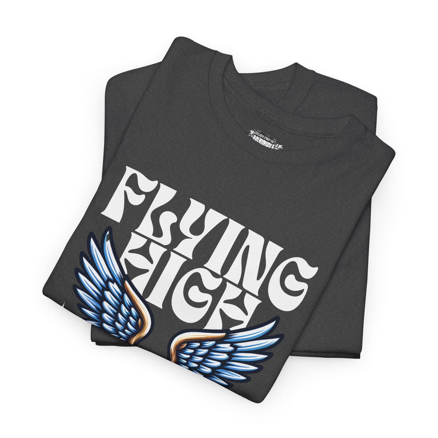 "Flying High Graphic T-Shirt - Unisex Heavy Cotton Tee with Inspirational Design