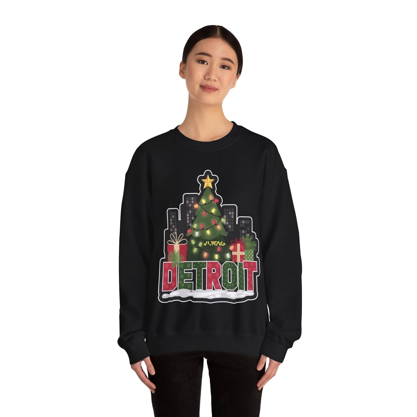 Detroit Christmas Crewneck Sweatshirt