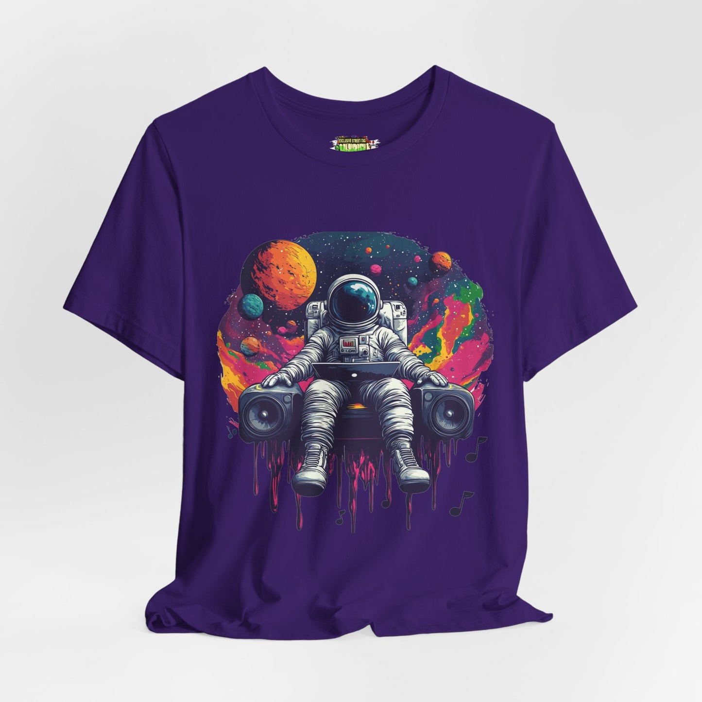 "Cosmic Beats Astronaut Tee - Unisex Short Sleeve T-Shirt