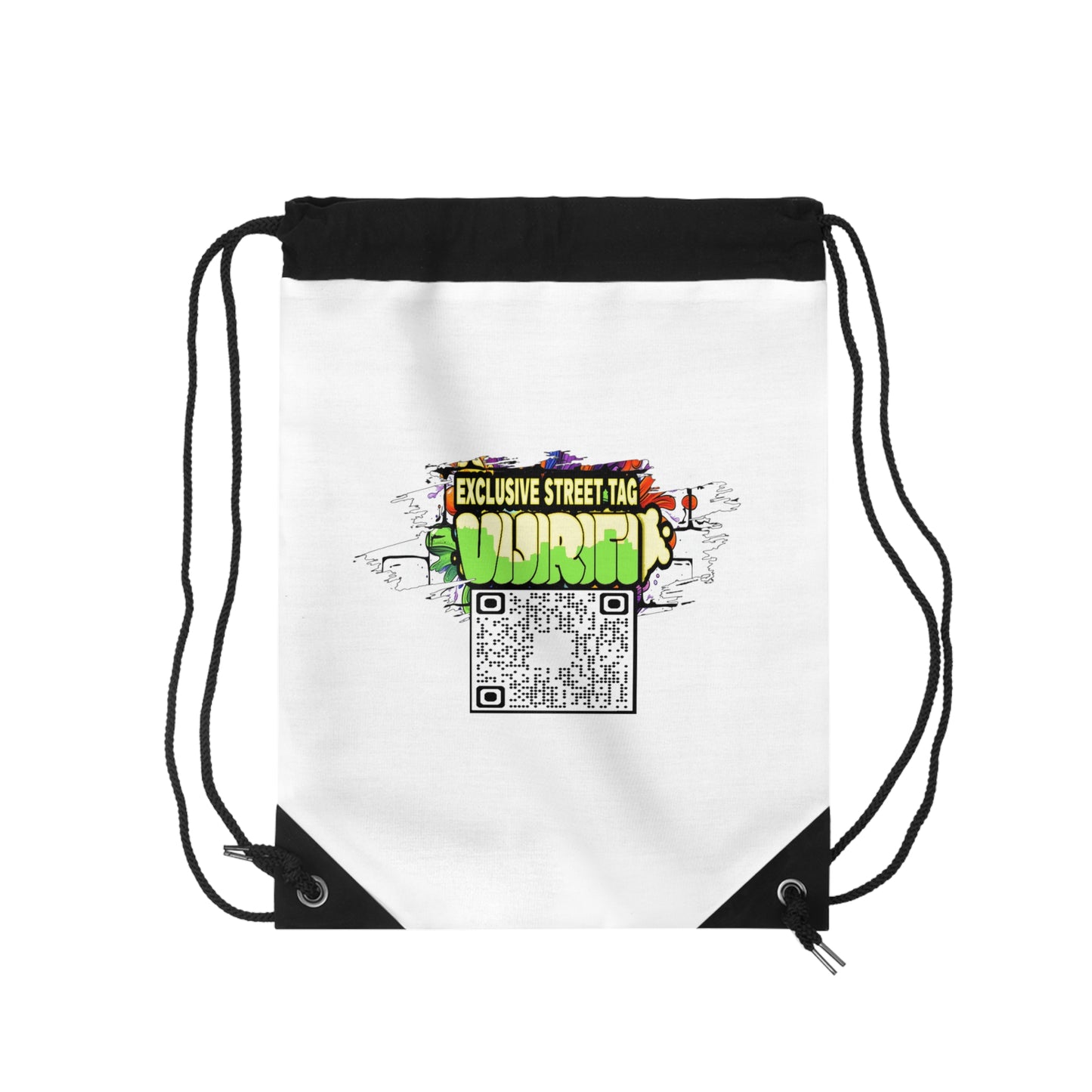 Vijiriti Urban Graffiti Drawstring Bag - Exclusive Street Tag Design, Gym Bag, Sport Backpack, Festival Gear, Casual Daypack