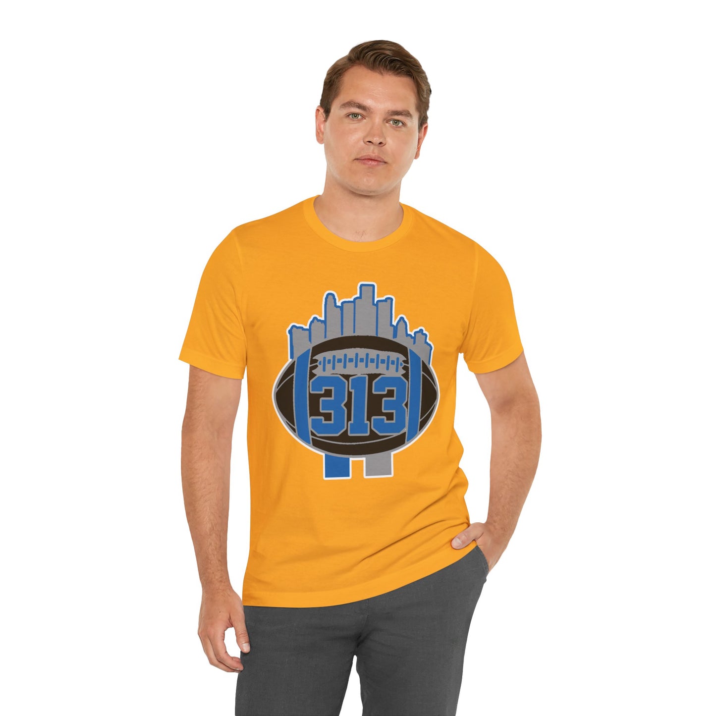 LION NEW COLORS DETROIT 313 FOOT BALL SHIRT