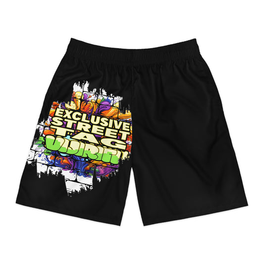 Exclusive Street Tag Vijiriti Graphic Men's Jogger Shorts, Streetwear Shorts, Casual Summer Bottoms, Outdoor & Lounge Wear, Gift for Dad or Son