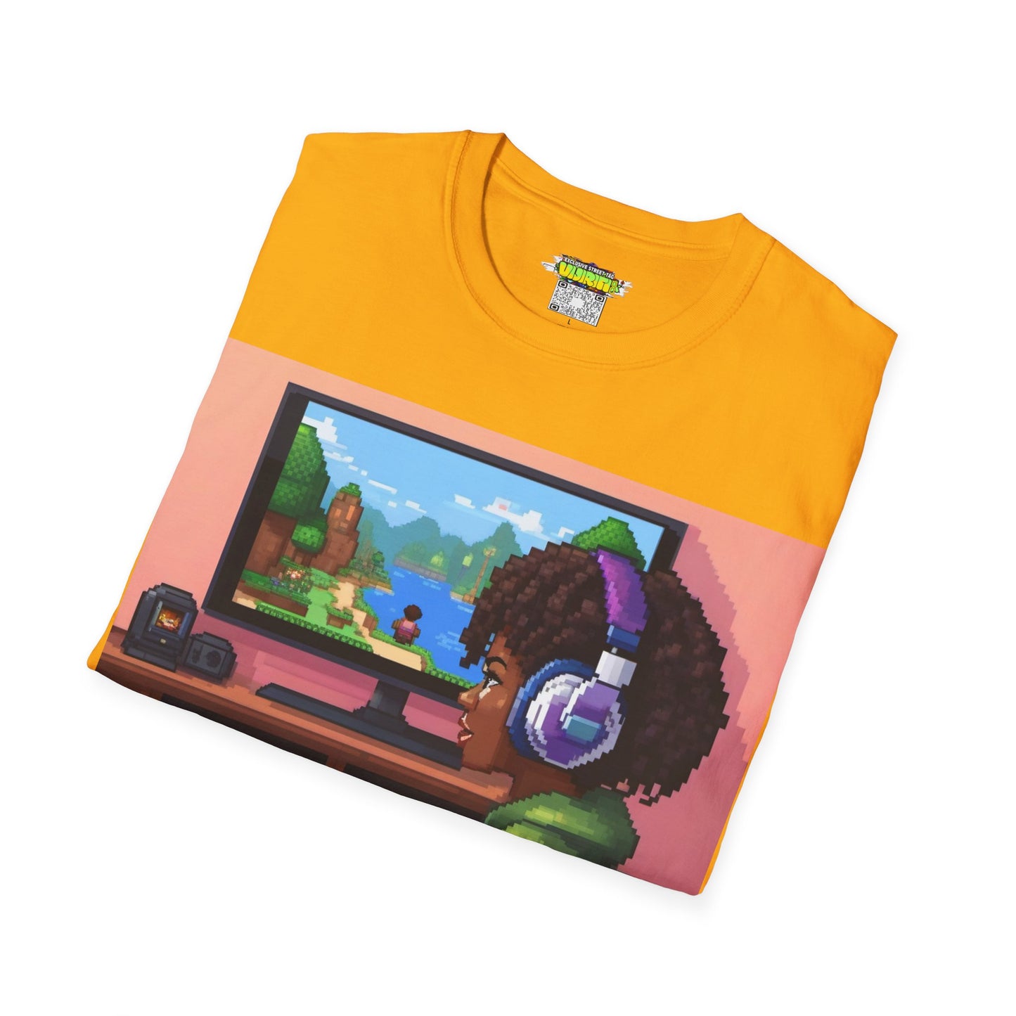 Pixel Art Girl Gamer Here T-Shirt | Vintage Video Game Shirt, Unisex Graphic Tee, Retro Gaming Apparel, Perfect for Gamers & Gift Ideas