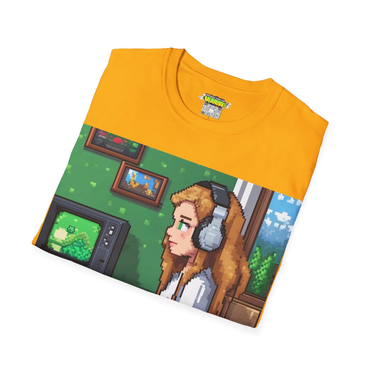 Pixel Art Girl Gamer Here T-Shirt | Vintage Video Game Shirt, Unisex Graphic Tee, Retro Gaming Apparel, Perfect for Gamers & Gift Ideas