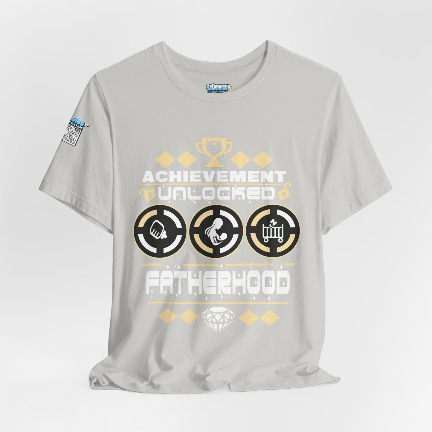 Achievement Unlocked Fatherhood T-Shirt - Unisex Short Sleeve Tee for New Dads