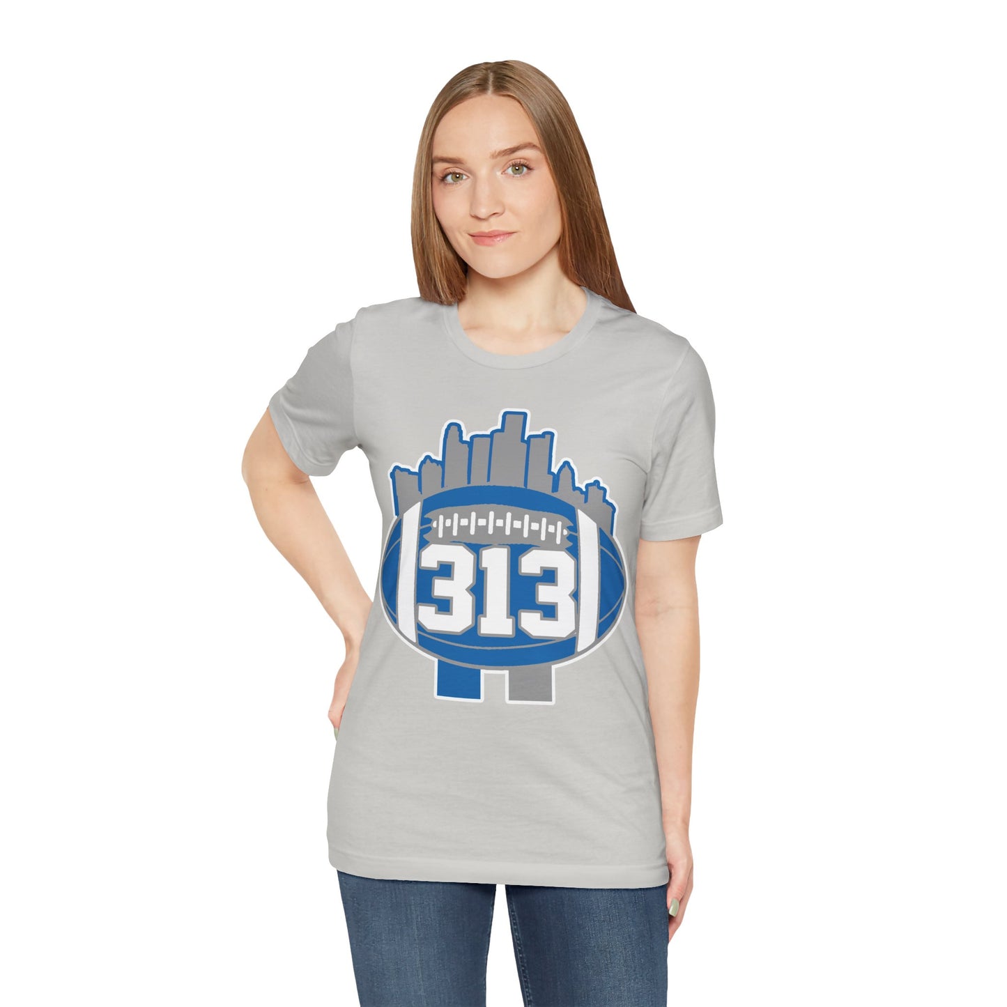 LION COLOR DETROIT 313 FOOT BALL SHIRT