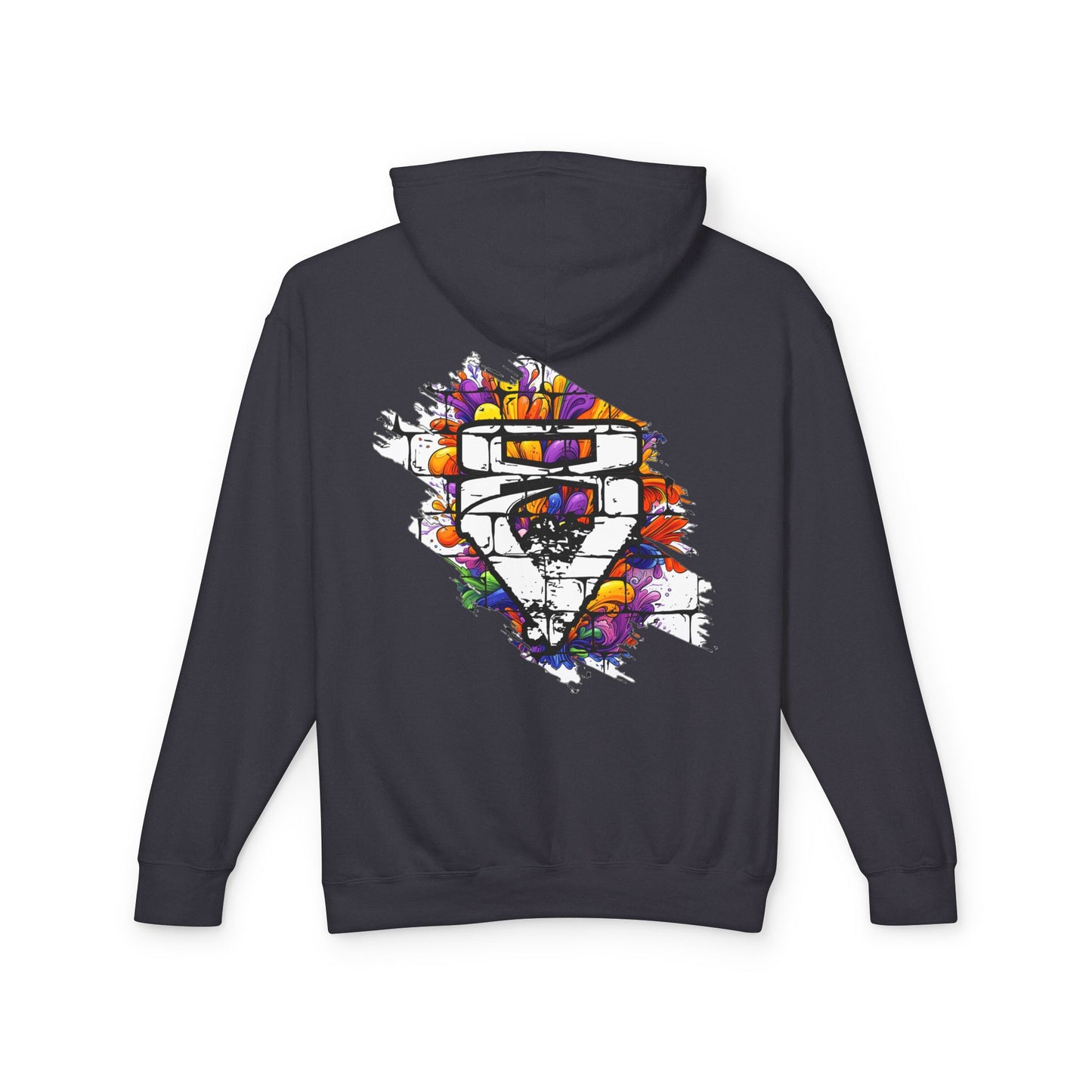 "Vijiriti 8 EST Graffiti-Inspired Unisex Hoodie, Colorful Streetwear Sweatshirt, Urban Fashion, Casual Wear, Gifts for Art Lovers, Festival Attire