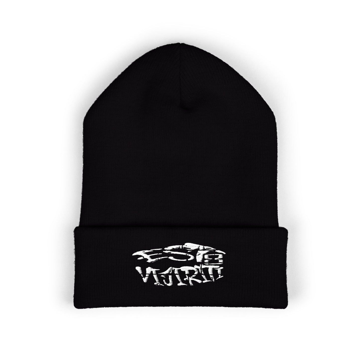 "8 Vijiriti EST Vibrant Embroidered Cuffed Beanie | Cozy Winter Hat, Stylish Beanie for Everyone, Perfect Gift for Birthdays and Holidays, Fun Casual Wear