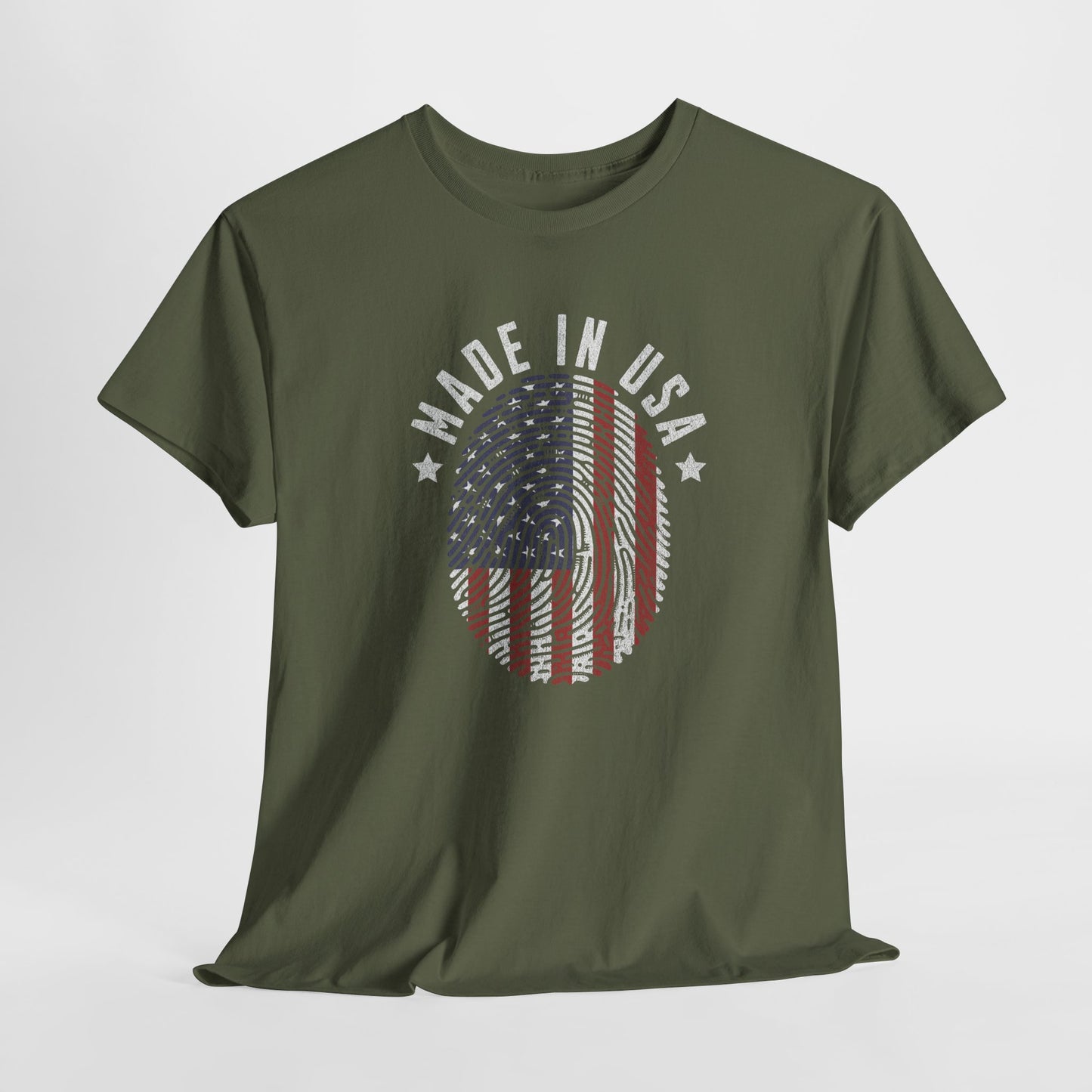 "Patriotic Unisex Heavy Cotton Tee | Made in USA T-Shirt, Graphic Tee for Independence Day, Casual Wear, Gift Idea, American Pride