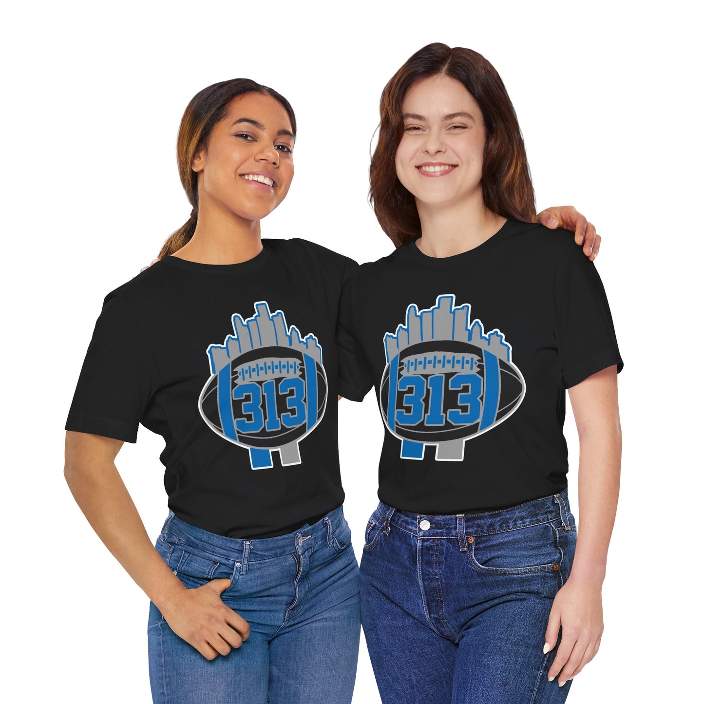 LION NEW COLORS DETROIT 313 FOOT BALL SHIRT