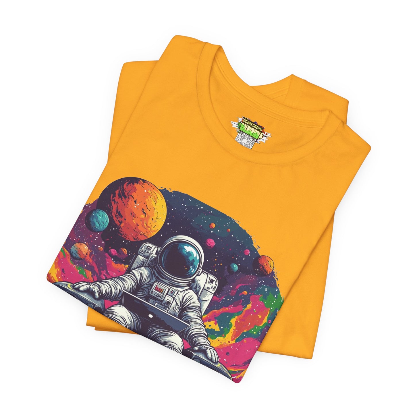 "Cosmic Beats Astronaut Tee - Unisex Short Sleeve T-Shirt