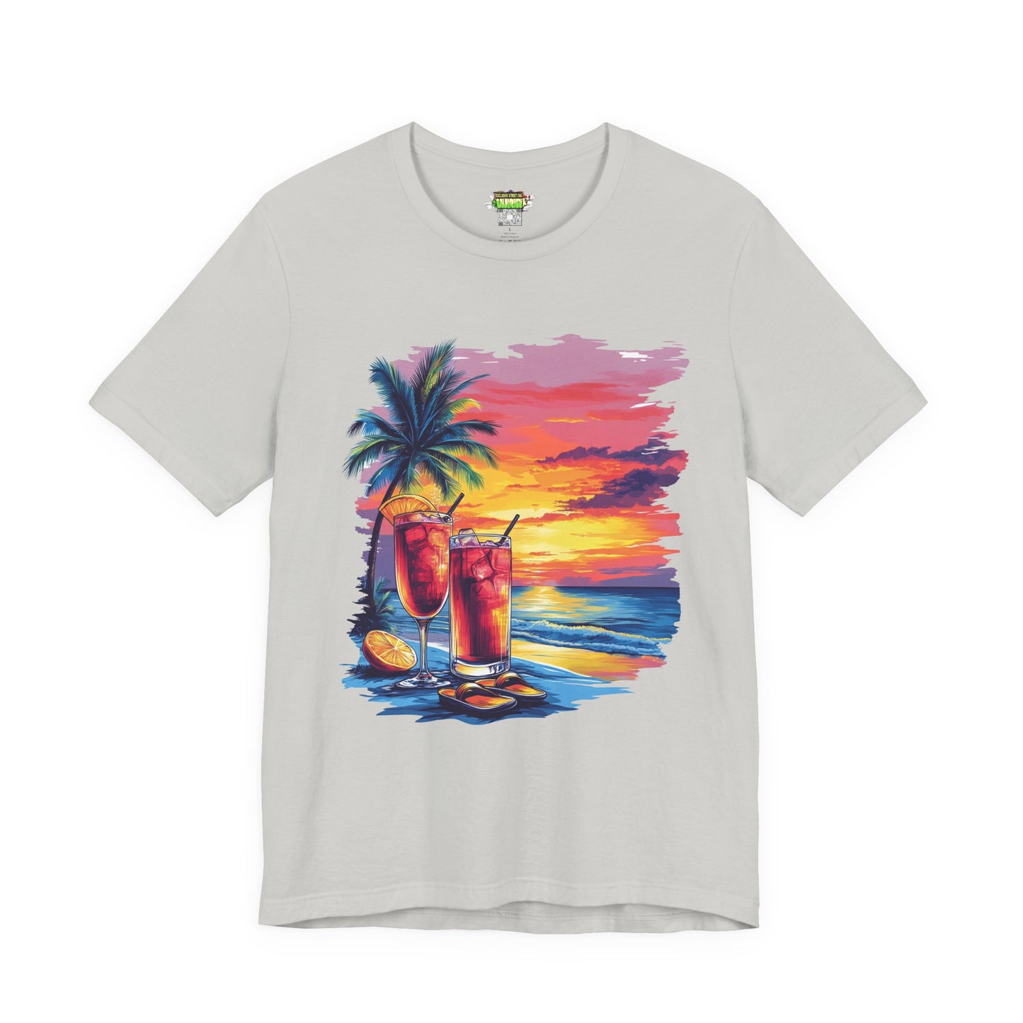 Tropical Sunset Tee - Perfect for Summer Vibes, Beach Days, Relaxation, Gifts, Vacation