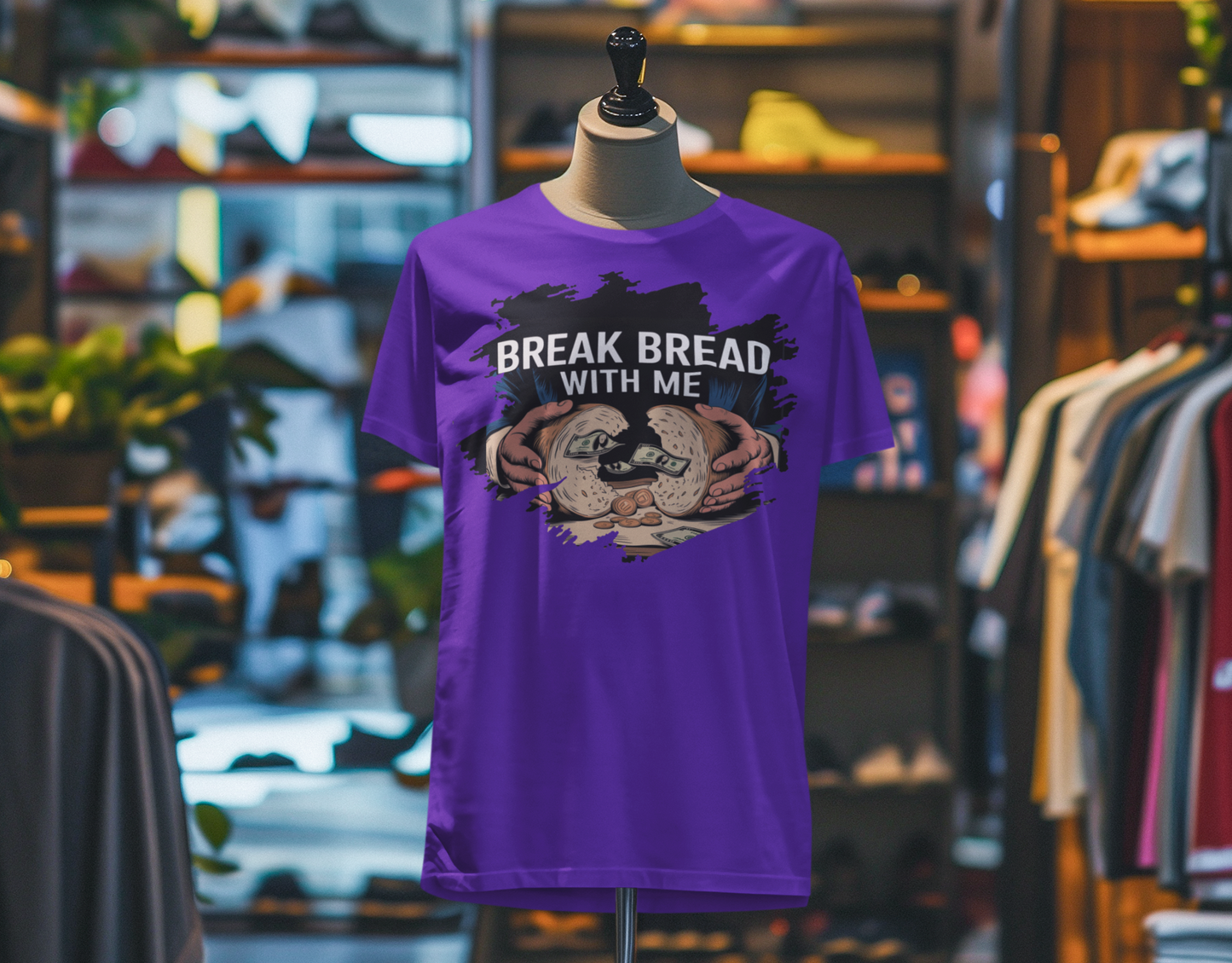 Break Bread With Me Unisex Short Sleeve Tee - Fun Graphic T-Shirt