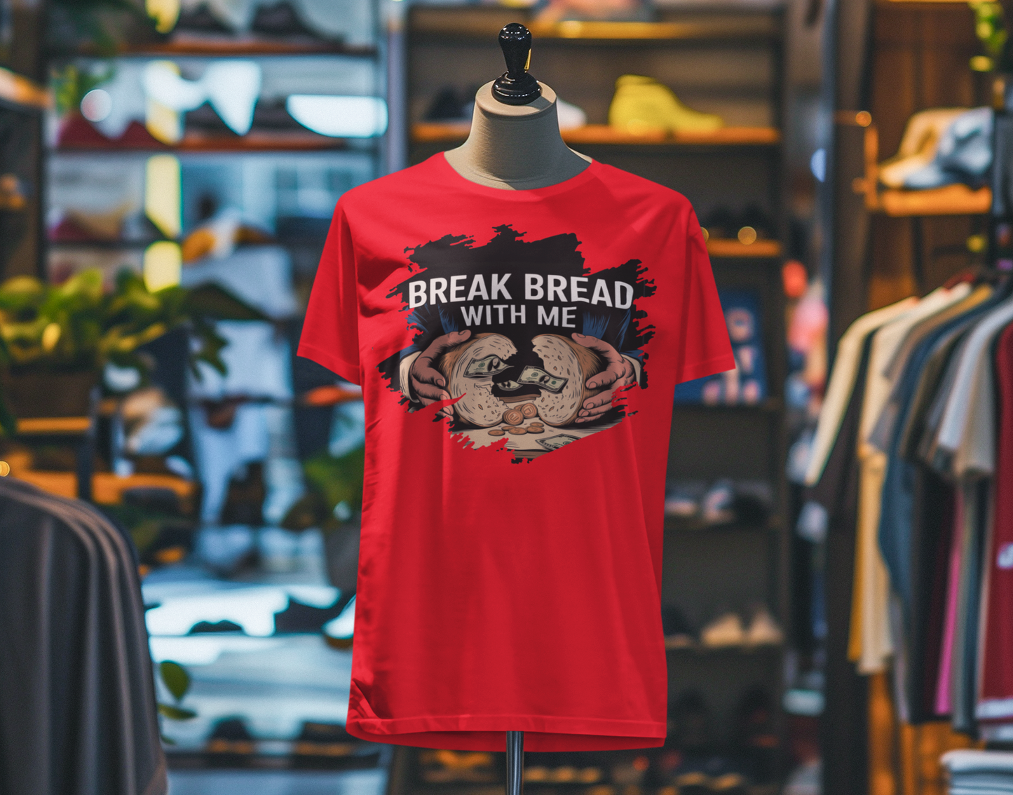 Break Bread With Me Unisex Short Sleeve Tee - Fun Graphic T-Shirt