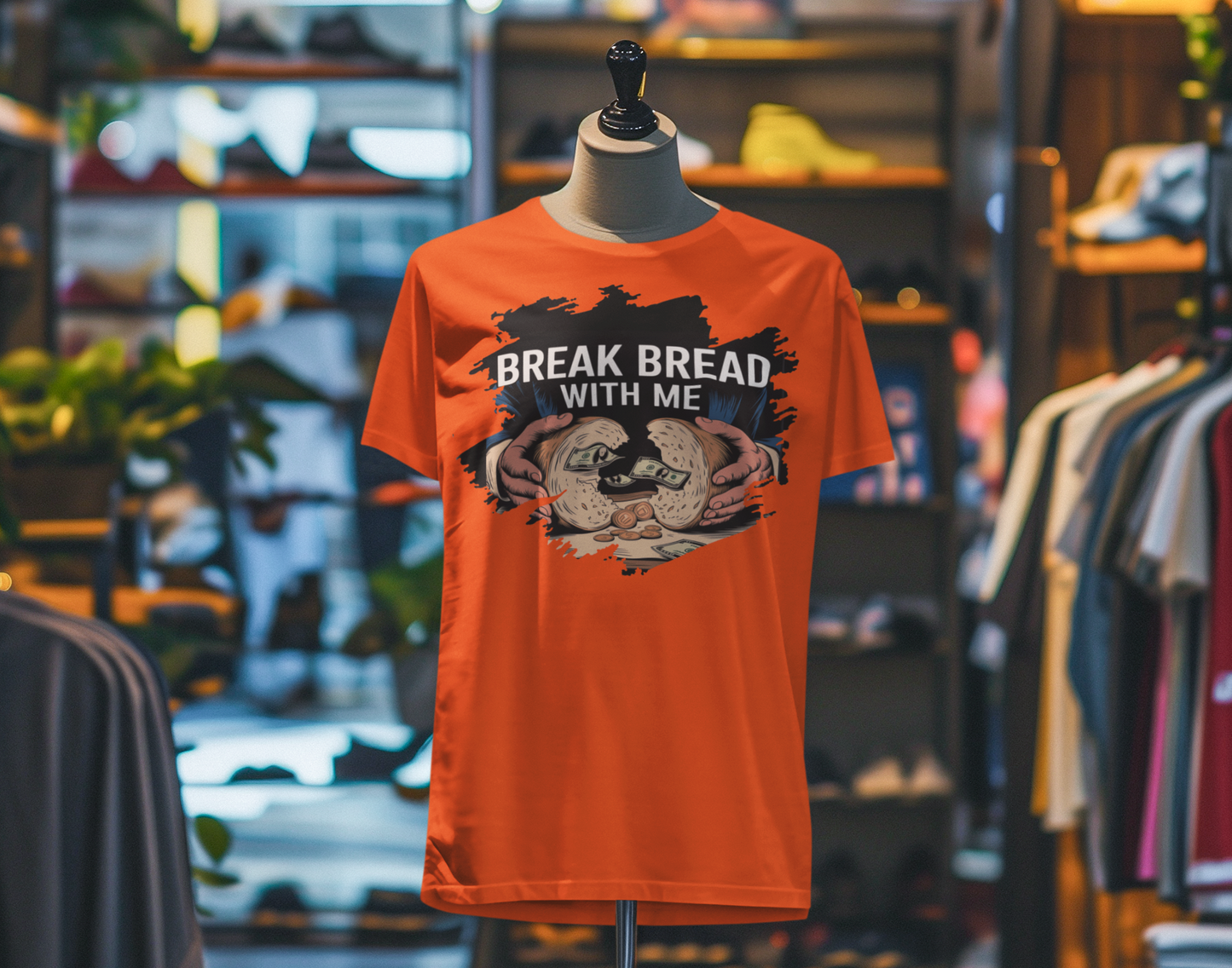 Break Bread With Me Unisex Short Sleeve Tee - Fun Graphic T-Shirt