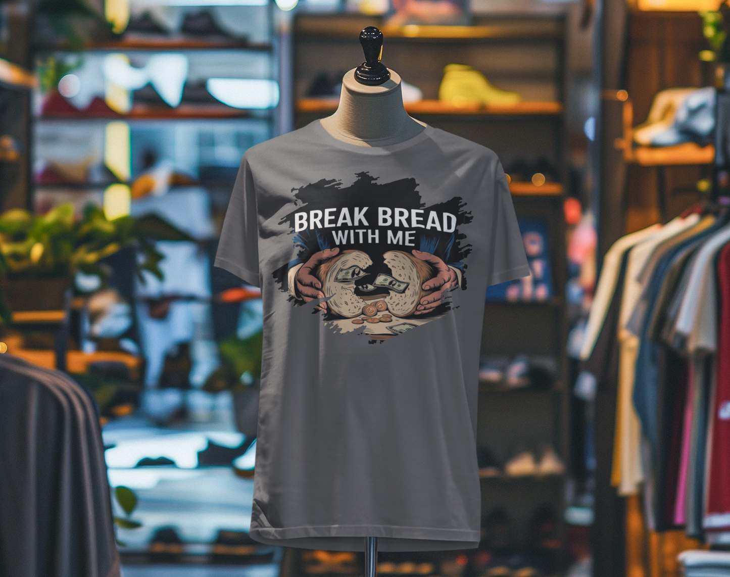 Break Bread With Me Unisex Short Sleeve Tee - Fun Graphic T-Shirt