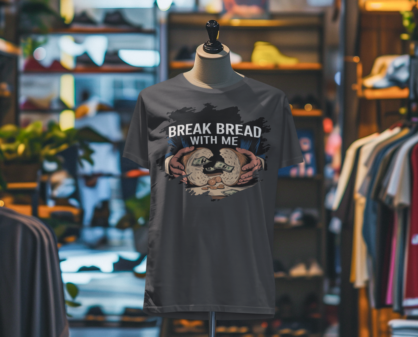 Break Bread With Me Unisex Short Sleeve Tee - Fun Graphic T-Shirt