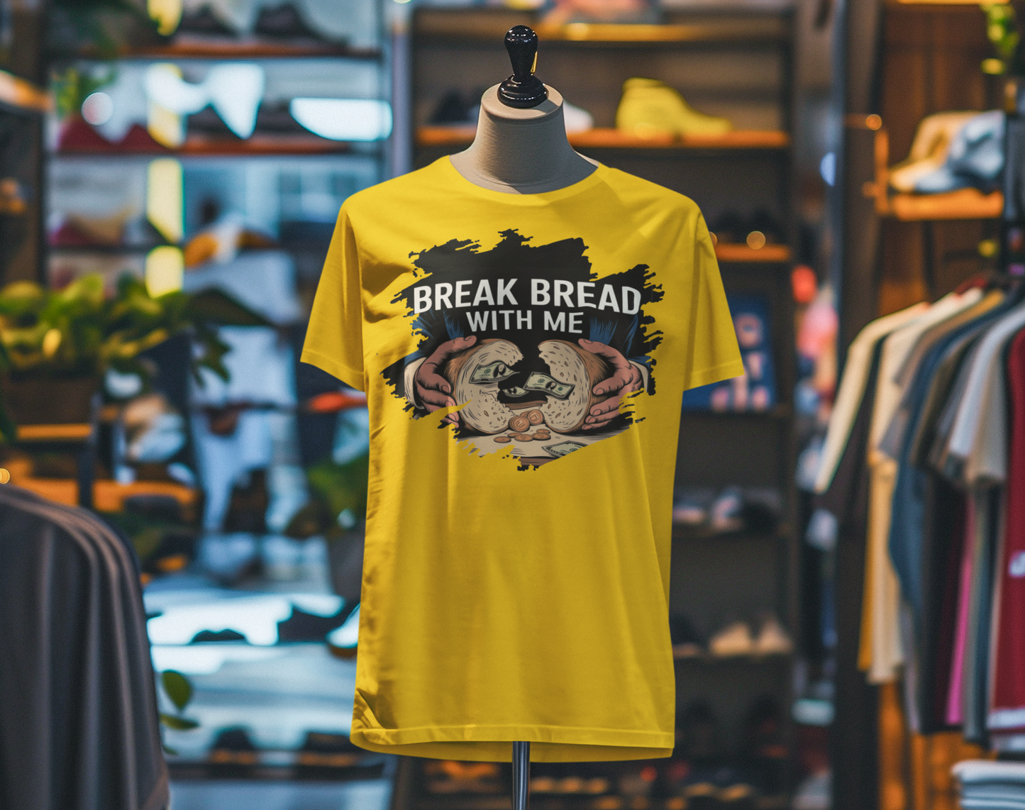 Break Bread With Me Unisex Short Sleeve Tee - Fun Graphic T-Shirt
